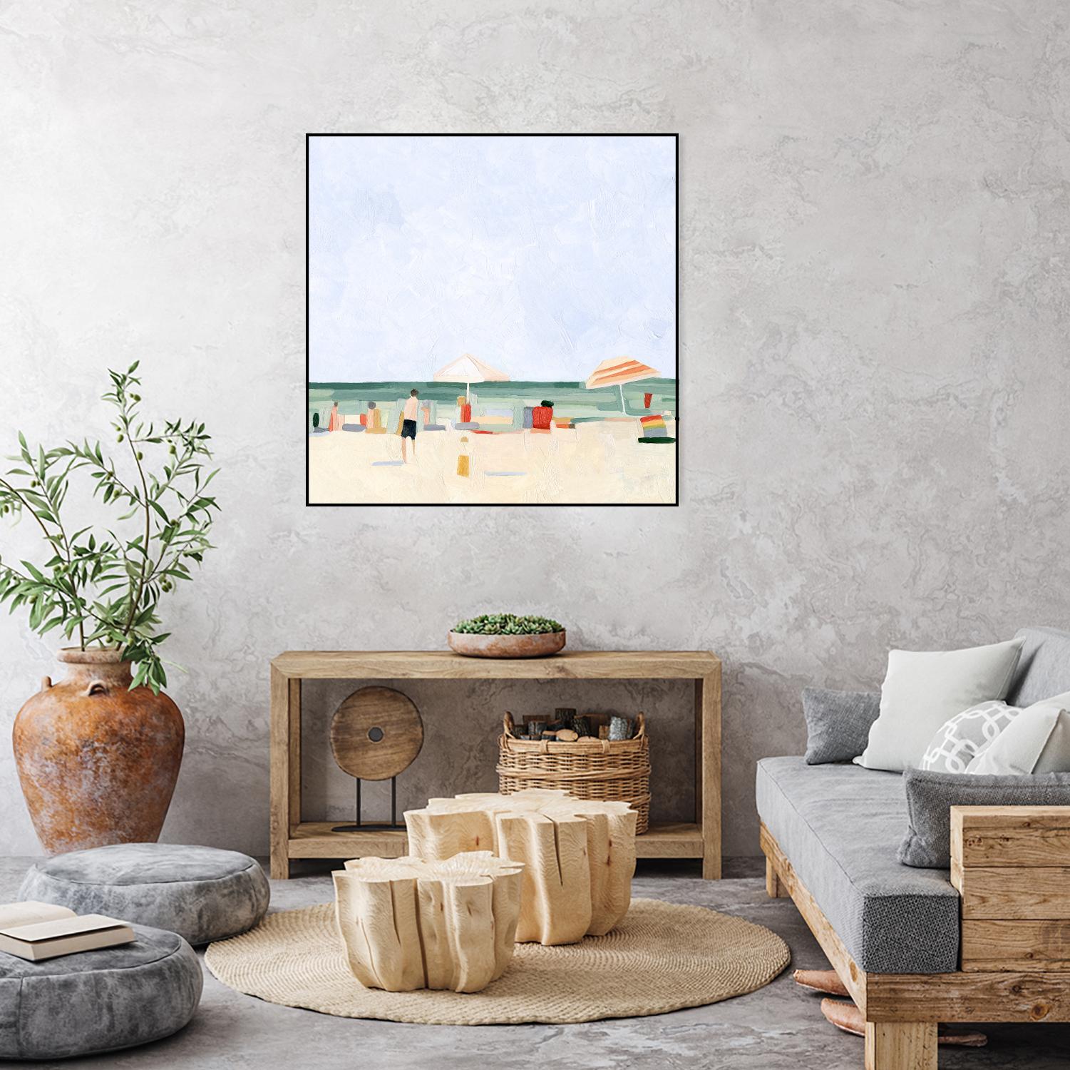 Family Vacation II by Emma Scarvey on GIANT ART - beige coastal & tropical abstract