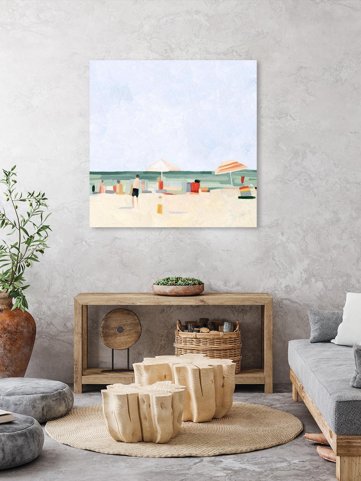 Family Vacation II by Emma Scarvey on GIANT ART - beige coastal & tropical abstract