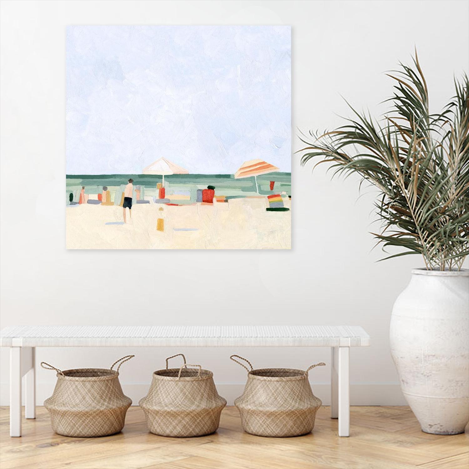 Family Vacation II by Emma Scarvey on GIANT ART - beige coastal & tropical abstract