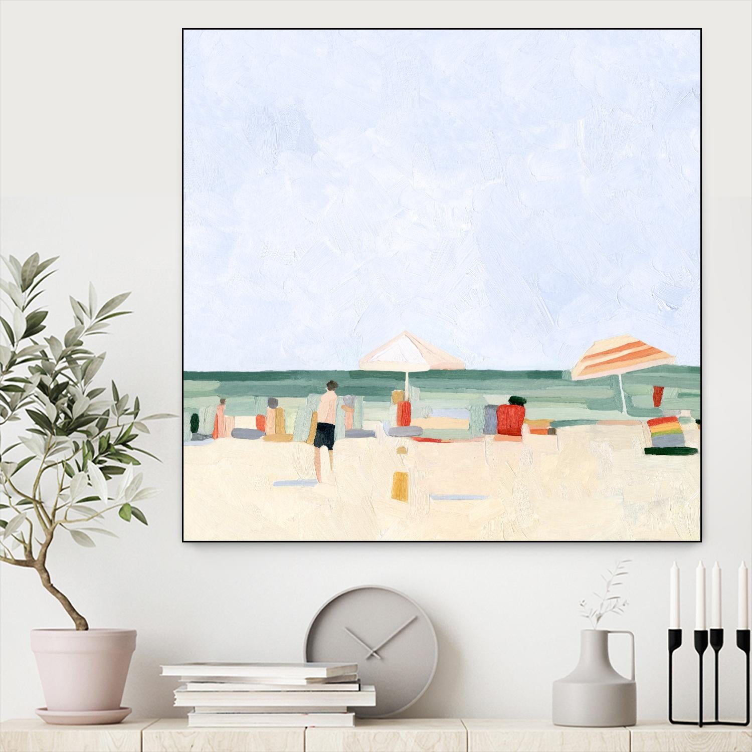 Family Vacation II by Emma Scarvey on GIANT ART - beige coastal & tropical abstract