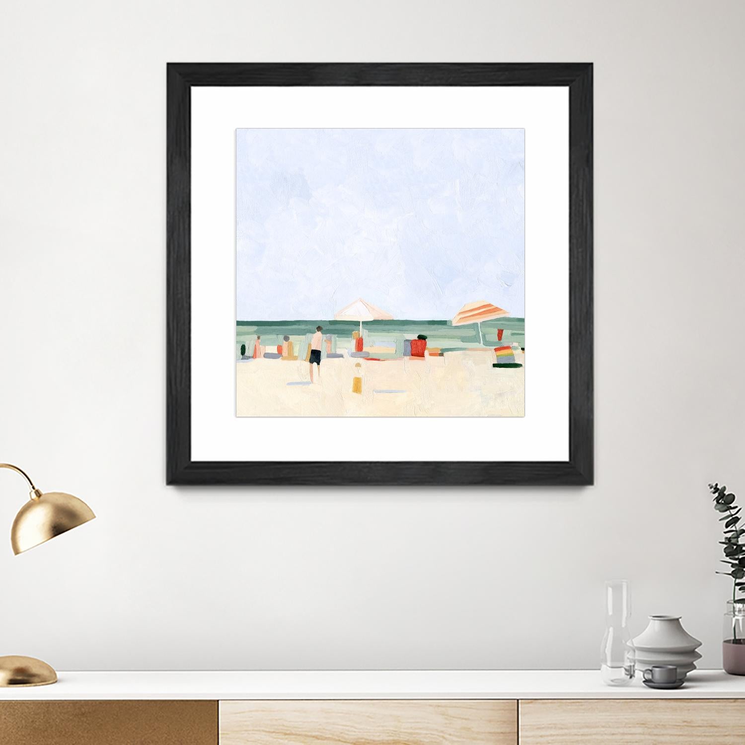Family Vacation II by Emma Scarvey on GIANT ART - beige coastal & tropical abstract