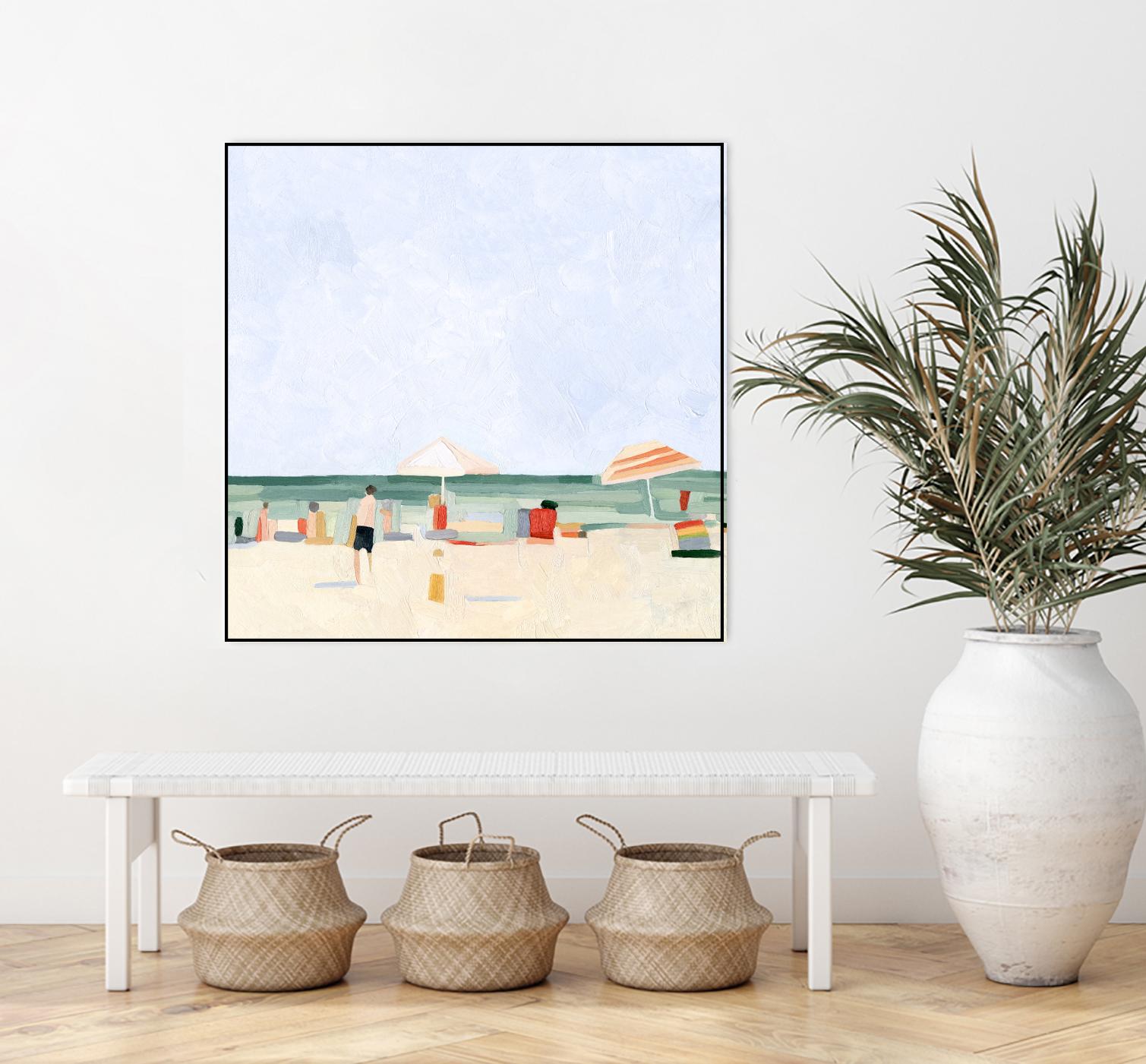 Family Vacation II by Emma Scarvey on GIANT ART - beige coastal & tropical abstract