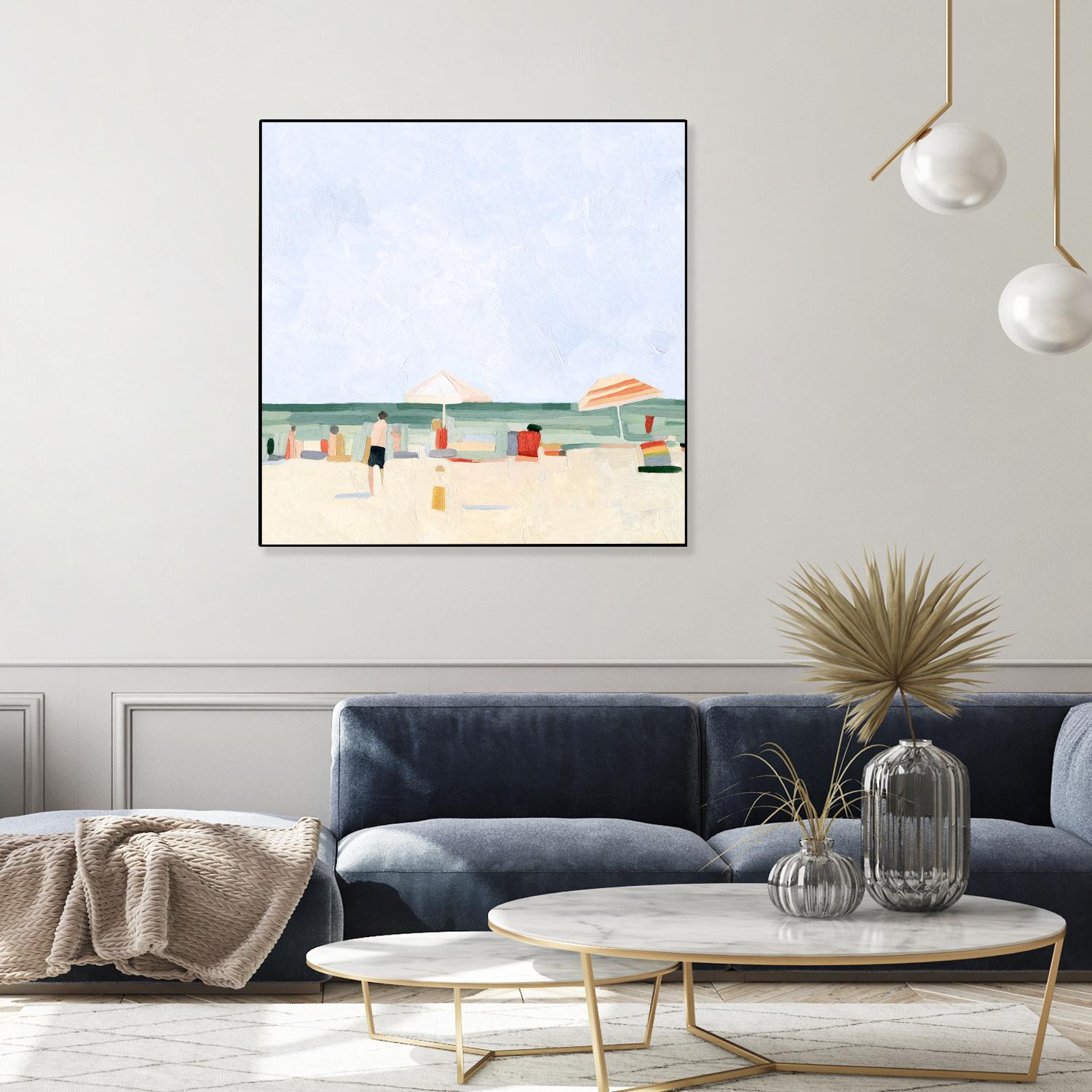 Family Vacation II by Emma Scarvey on GIANT ART - beige coastal & tropical abstract