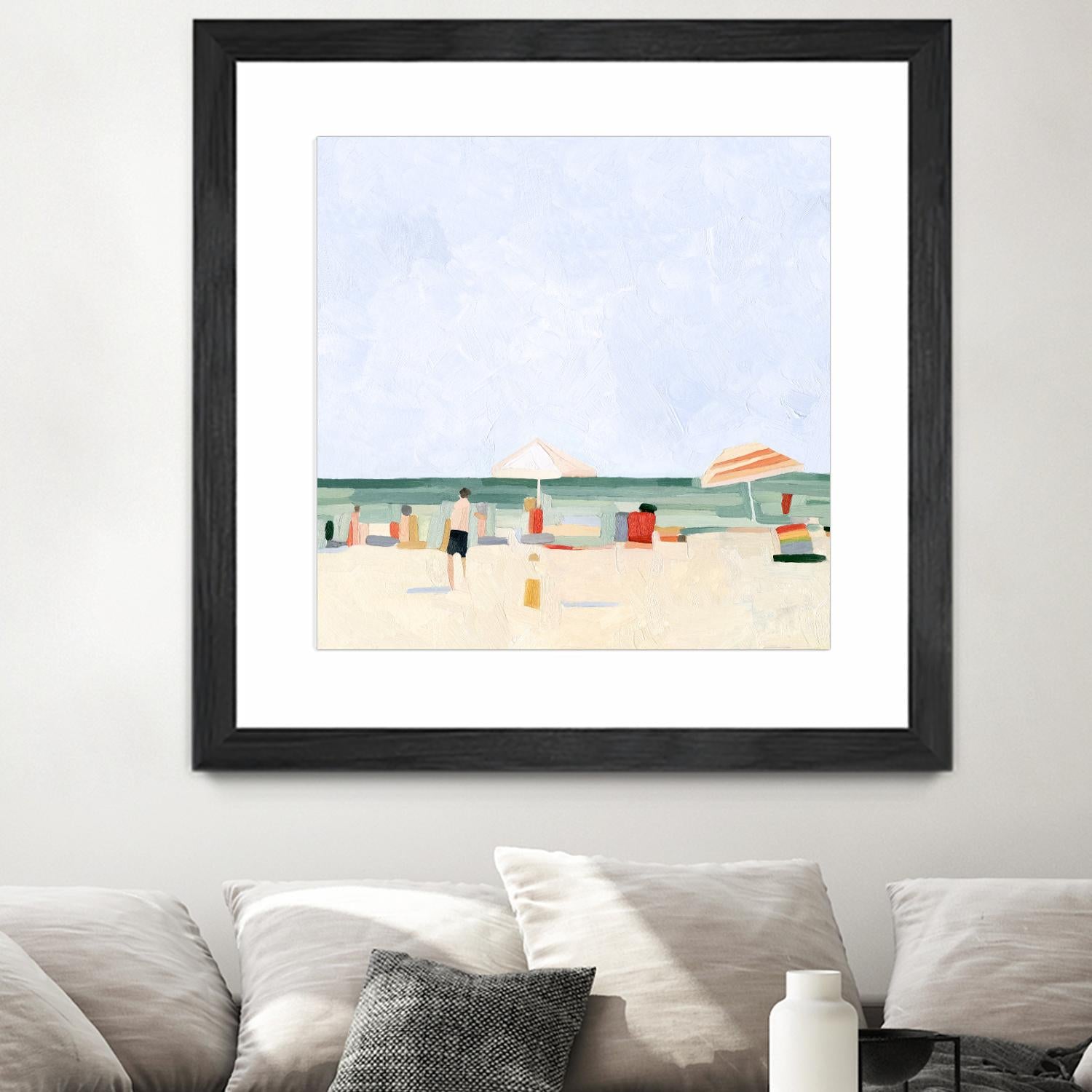 Family Vacation II by Emma Scarvey on GIANT ART - beige coastal & tropical abstract