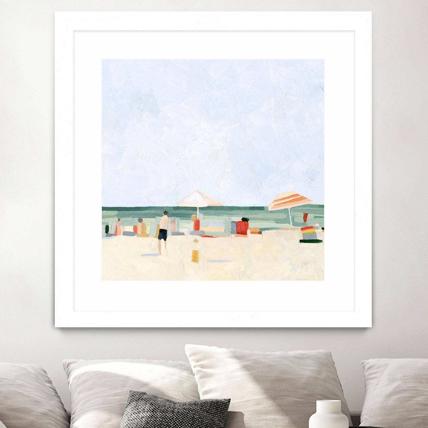 Family Vacation II by Emma Scarvey on GIANT ART - beige coastal & tropical abstract