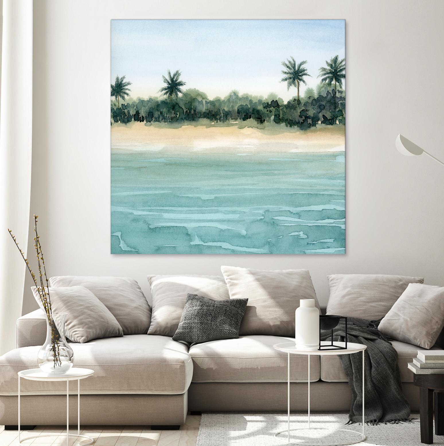 Paradis II by Grace Popp on GIANT ART - beige landscapes & seascapes beach