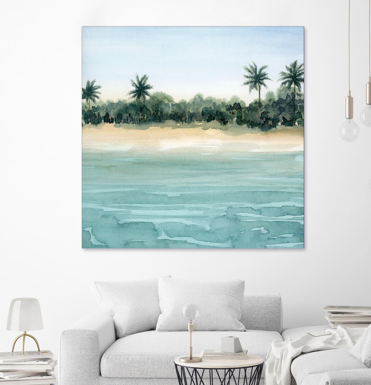 Paradis II by Grace Popp on GIANT ART - beige landscapes & seascapes beach