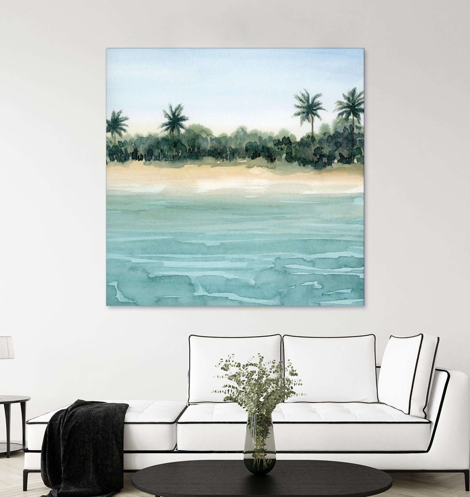 Paradis II by Grace Popp on GIANT ART - beige landscapes & seascapes beach