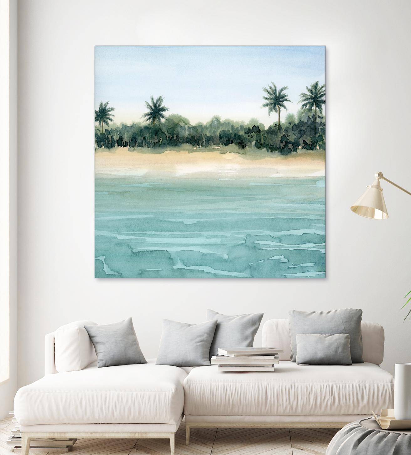 Paradis II by Grace Popp on GIANT ART - beige landscapes & seascapes beach