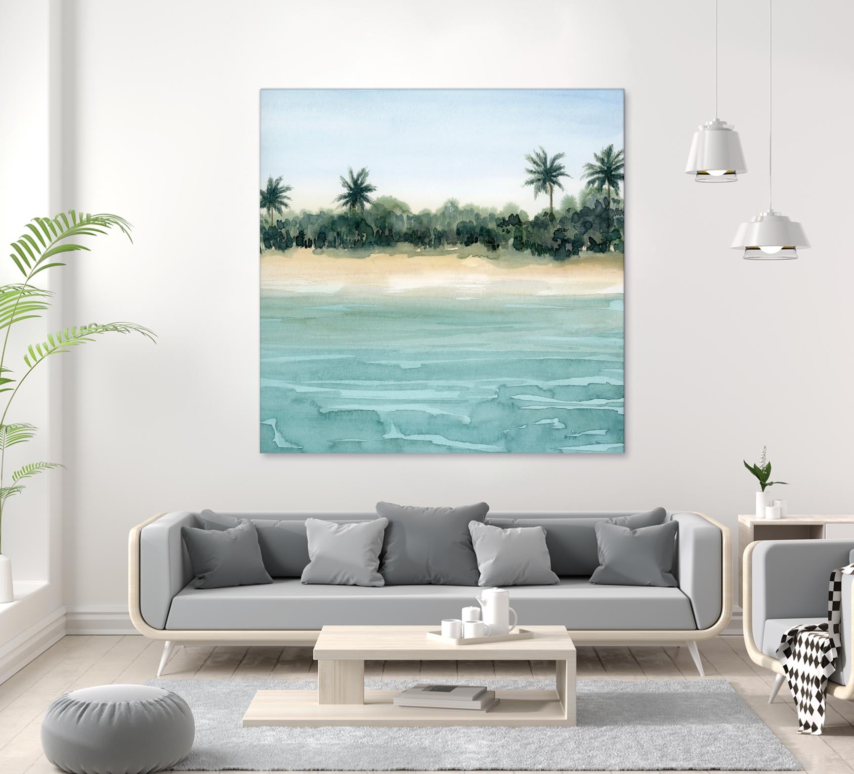 Paradis II by Grace Popp on GIANT ART - beige landscapes & seascapes beach