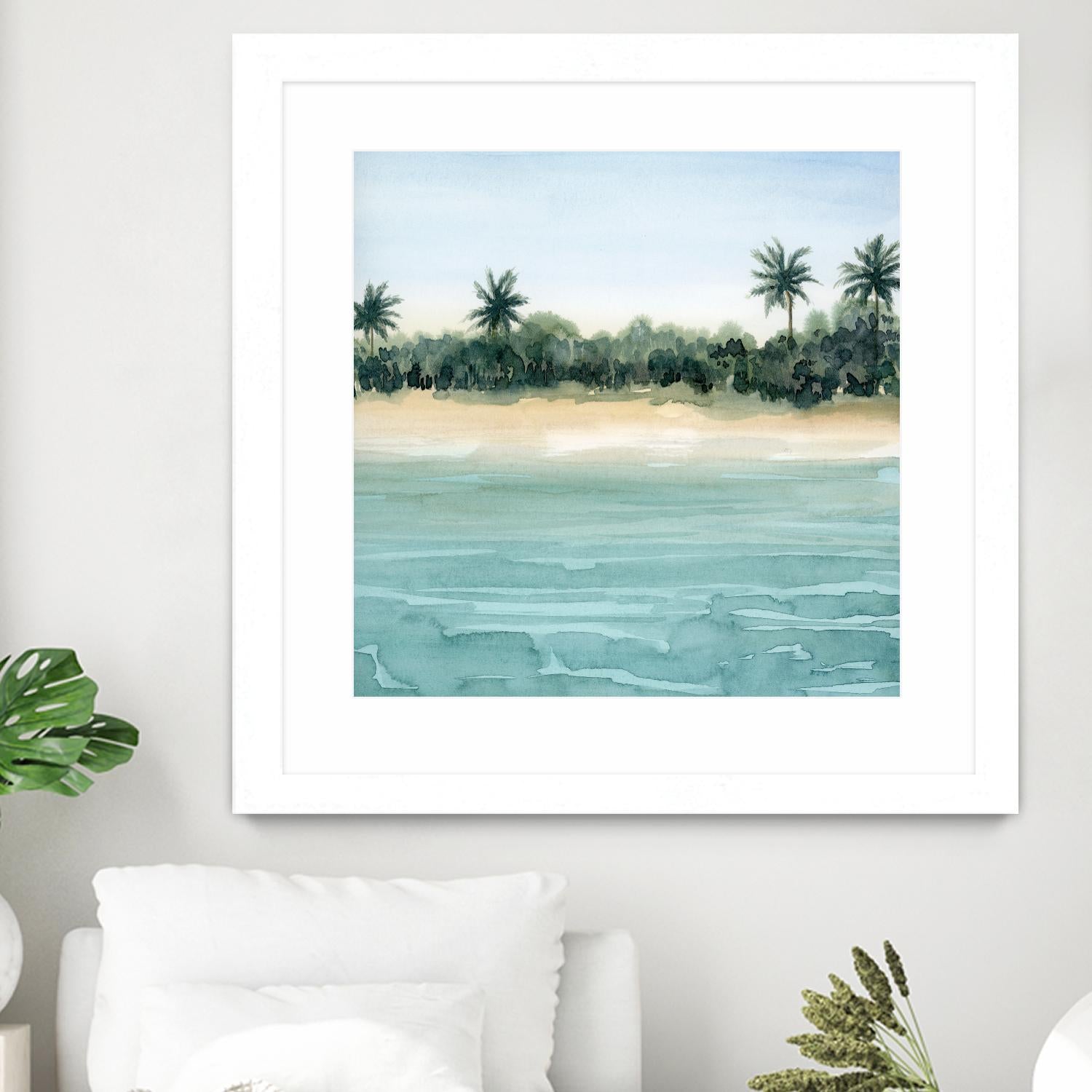 Paradis II by Grace Popp on GIANT ART - beige landscapes & seascapes beach