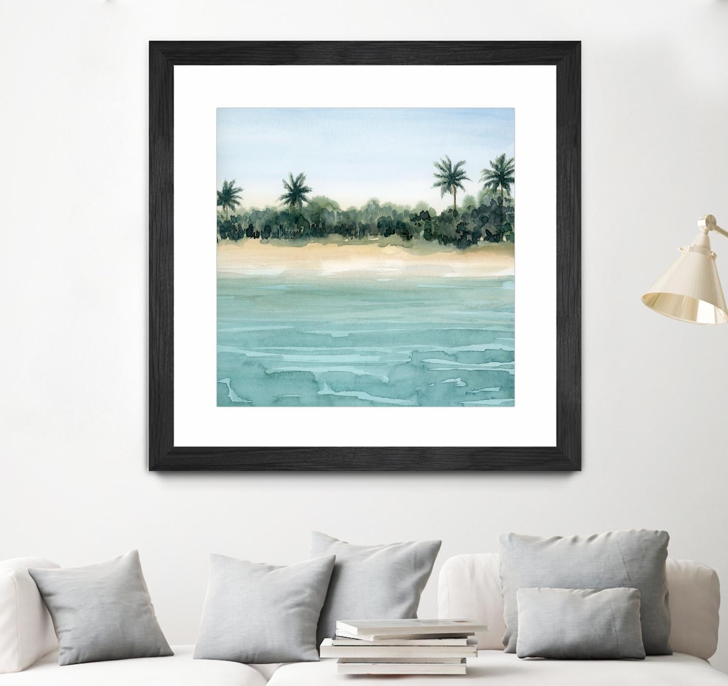 Paradis II by Grace Popp on GIANT ART - beige landscapes & seascapes beach