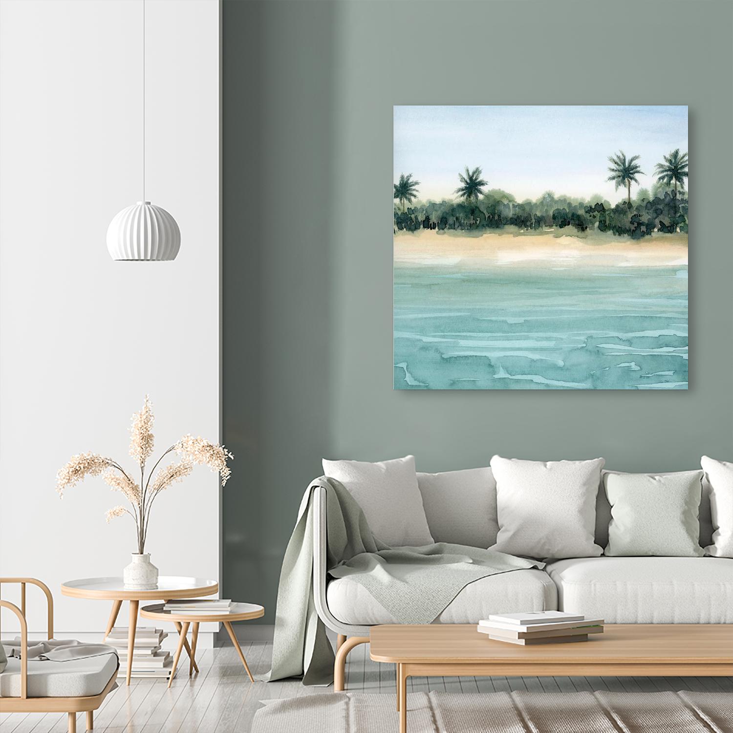 Paradis II by Grace Popp on GIANT ART - beige landscapes & seascapes beach