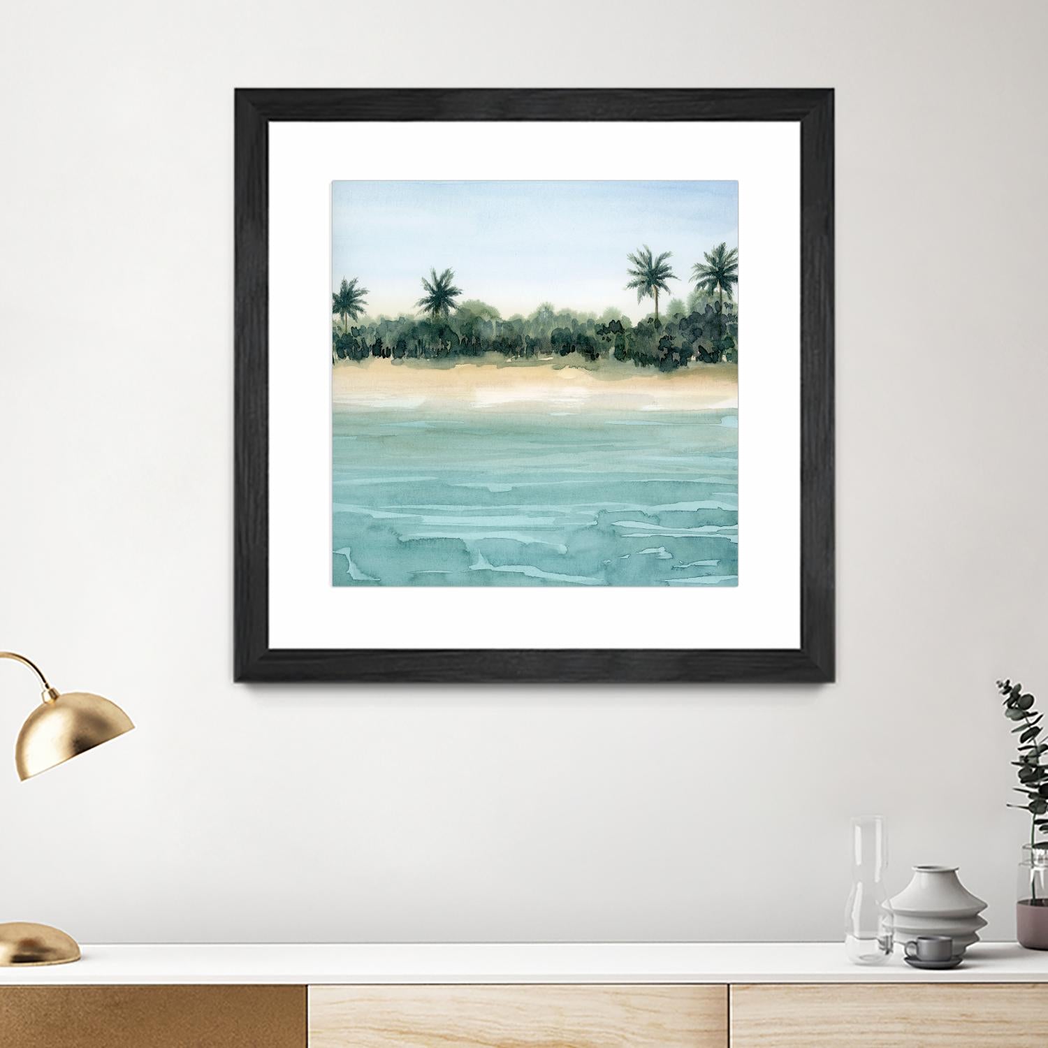 Paradis II by Grace Popp on GIANT ART - beige landscapes & seascapes beach