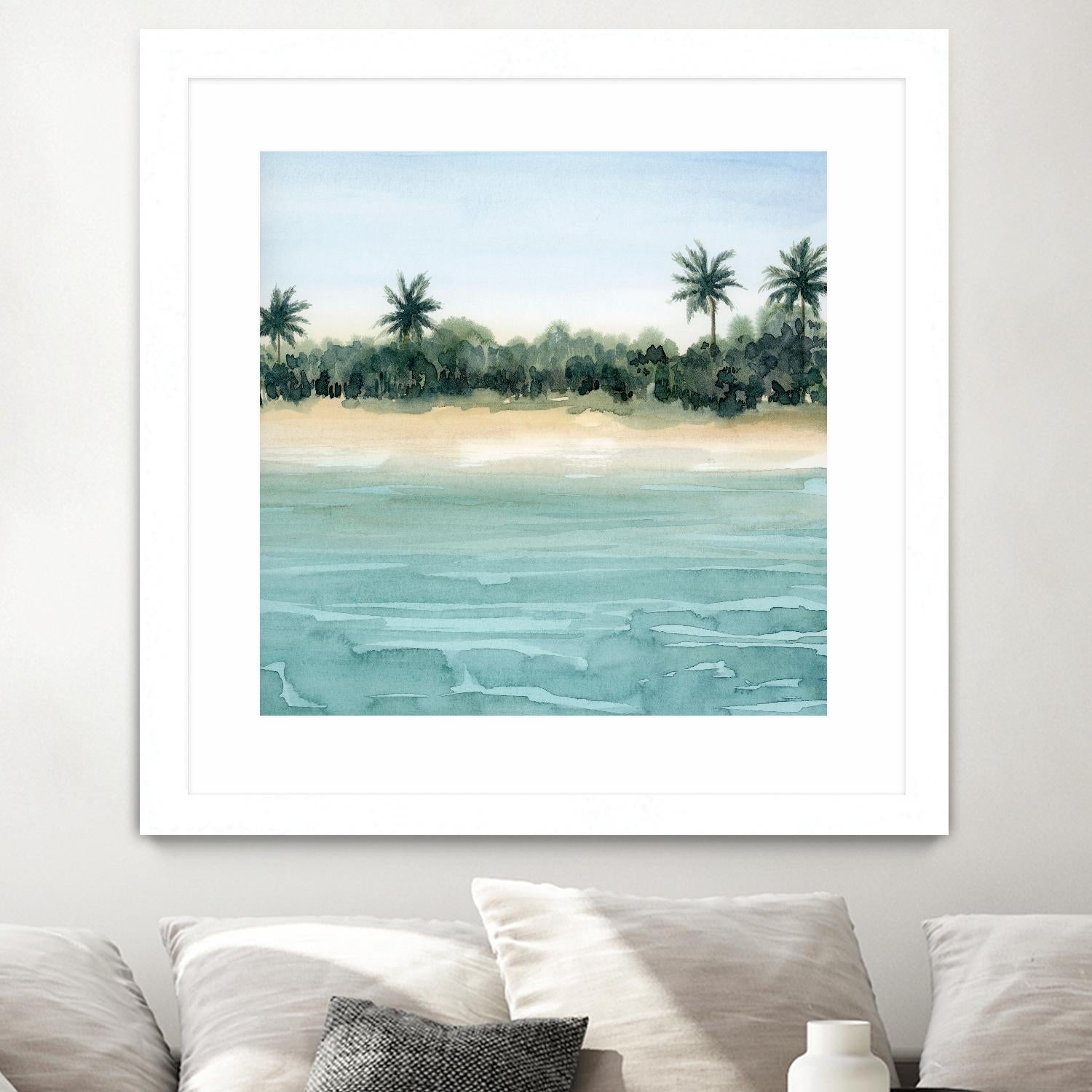 Paradis II by Grace Popp on GIANT ART - beige landscapes & seascapes beach