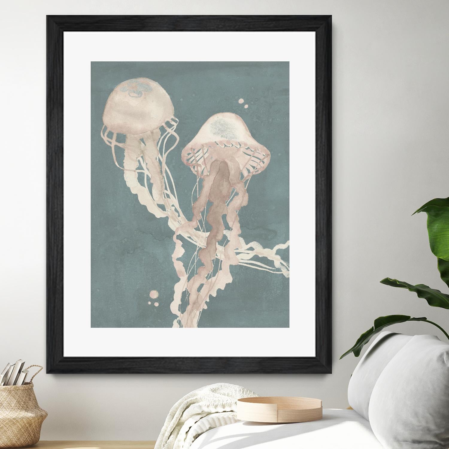 Jellyfish Dance I by Grace Popp on GIANT ART - pink coastal & tropical abstract