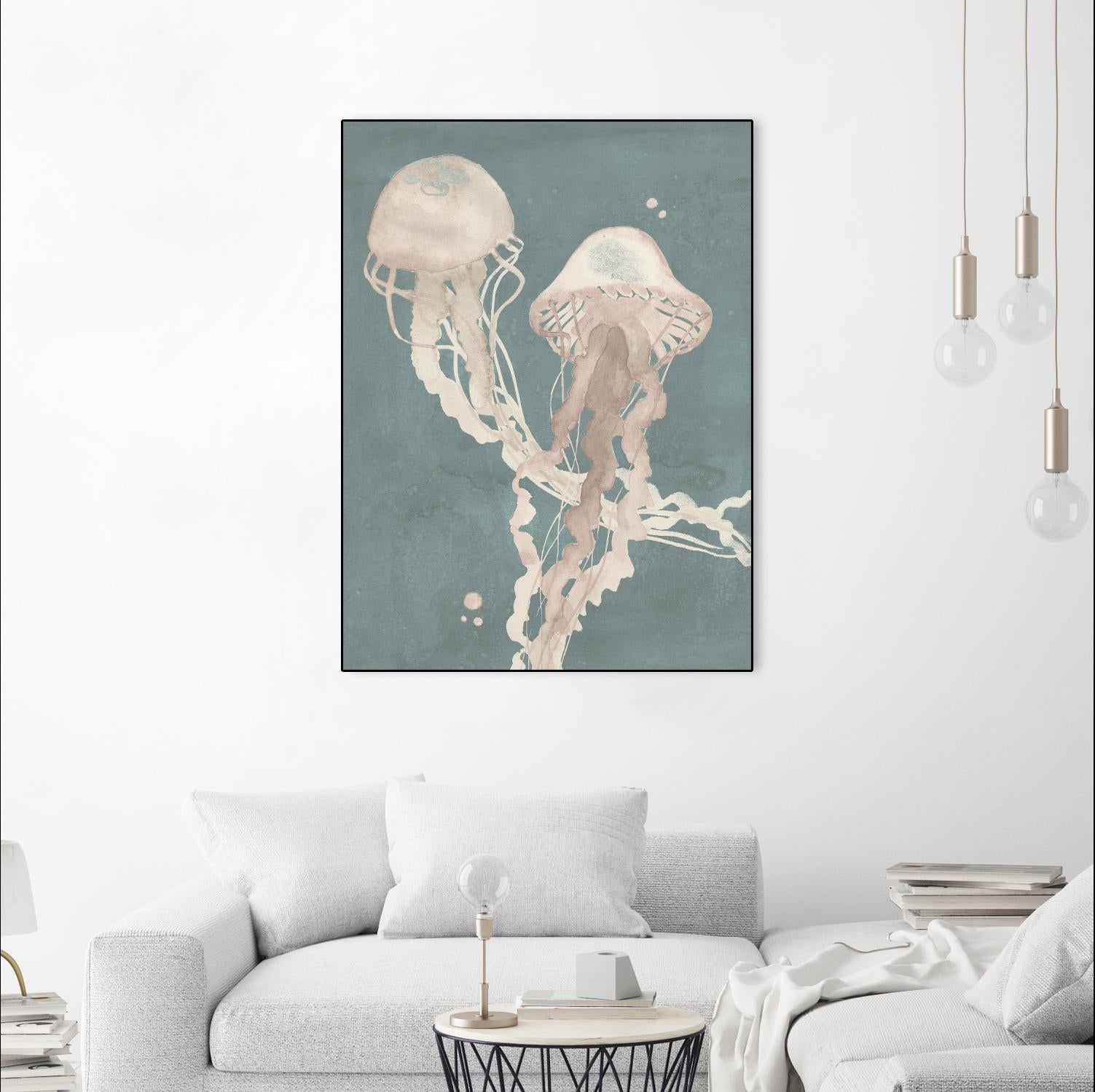 Jellyfish Dance I by Grace Popp on GIANT ART - pink coastal & tropical abstract