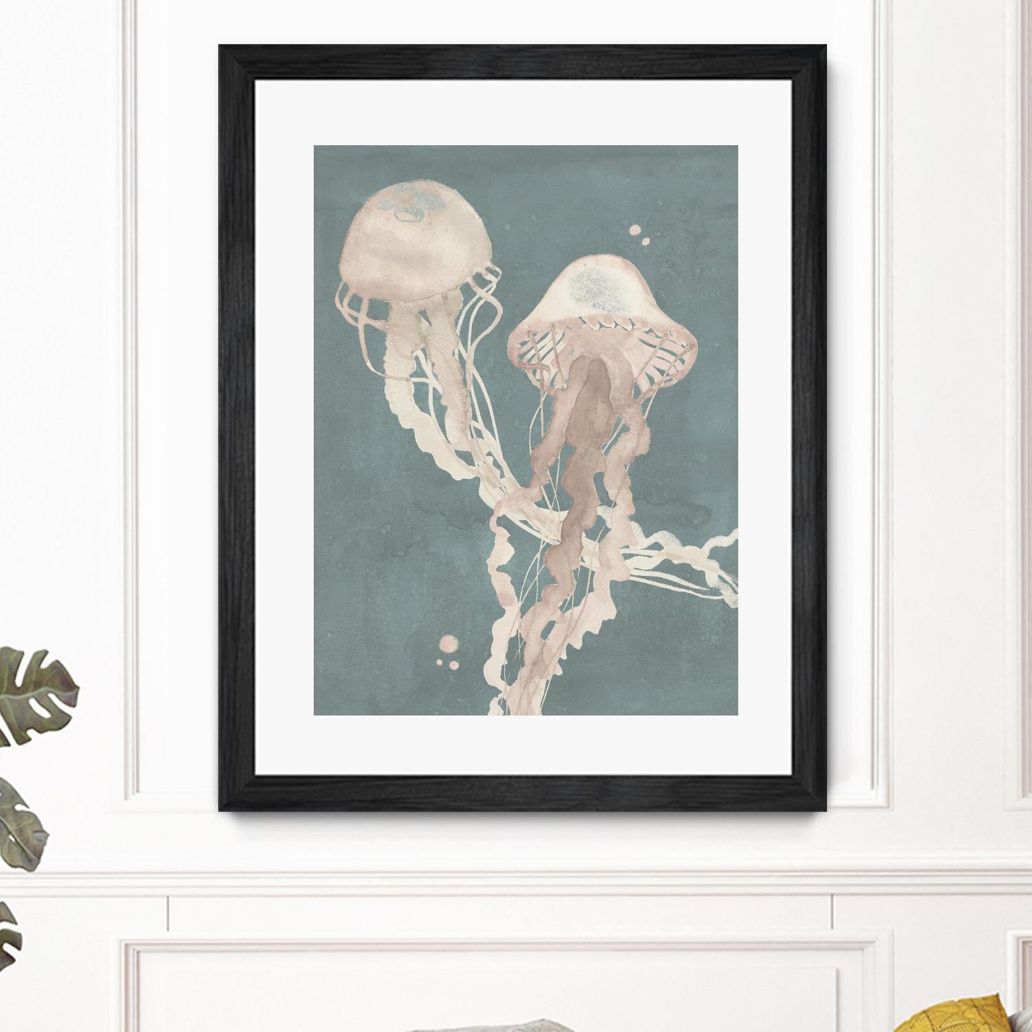 Jellyfish Dance I by Grace Popp on GIANT ART - pink coastal & tropical abstract