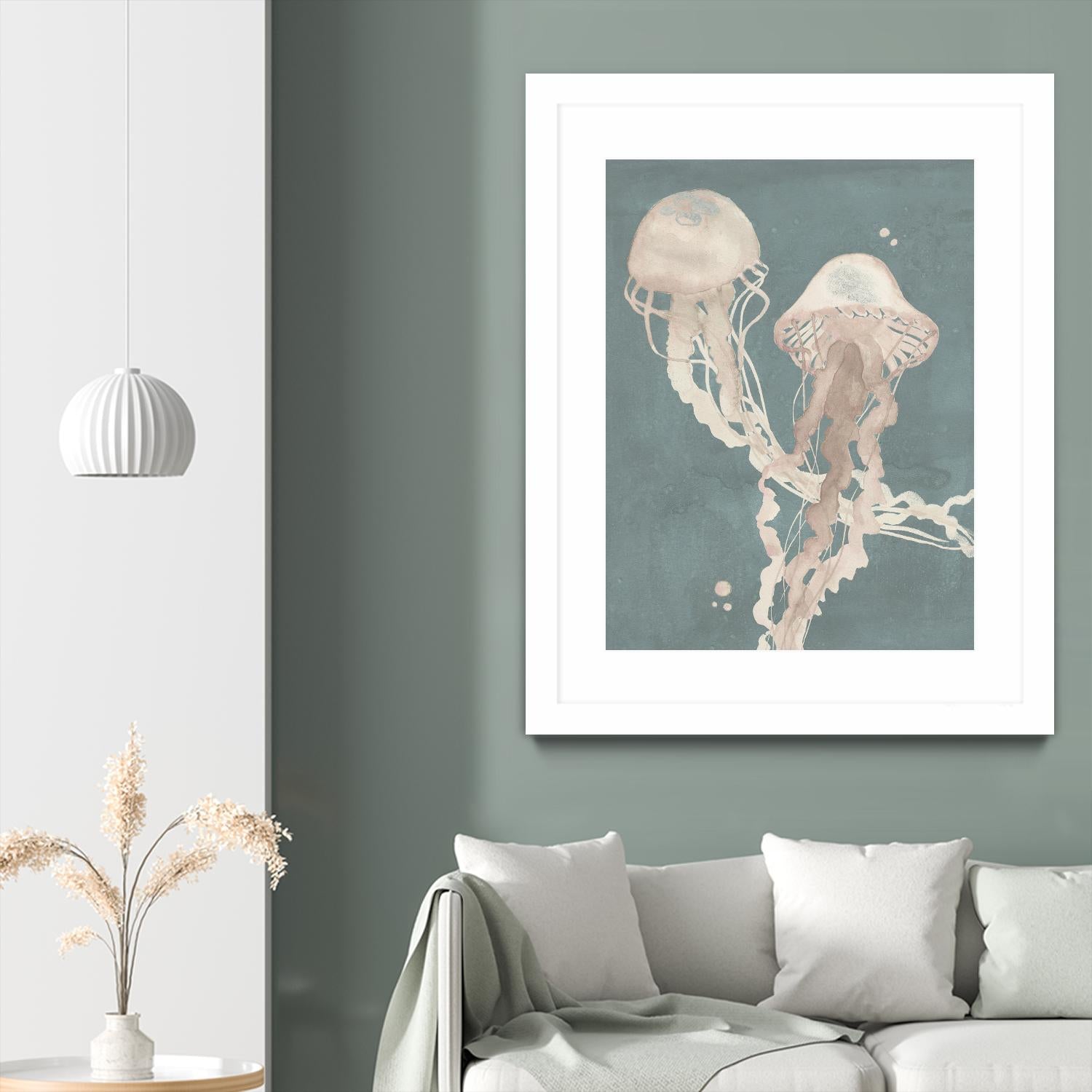 Jellyfish Dance I by Grace Popp on GIANT ART - pink coastal & tropical abstract