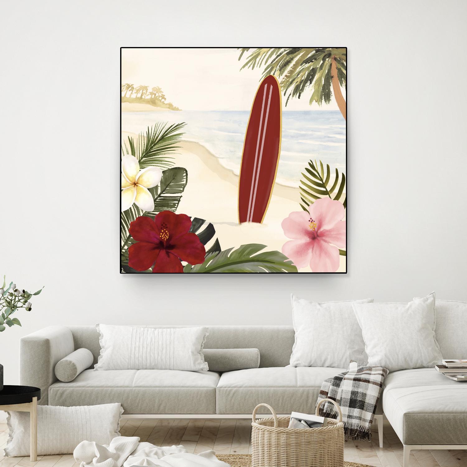Aloha II by Victoria Borges on GIANT ART - red coastal & tropical abstract