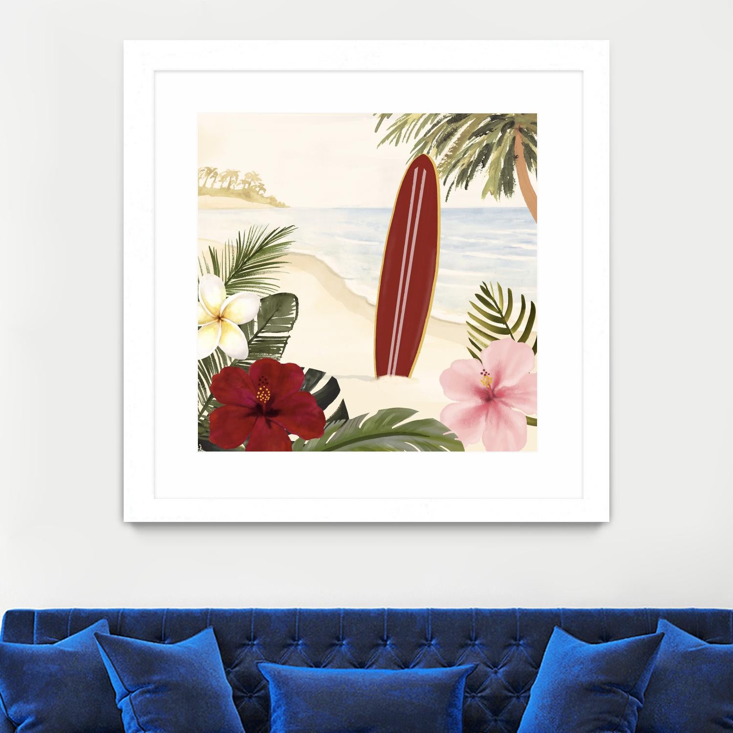 Aloha II by Victoria Borges on GIANT ART - red coastal & tropical abstract