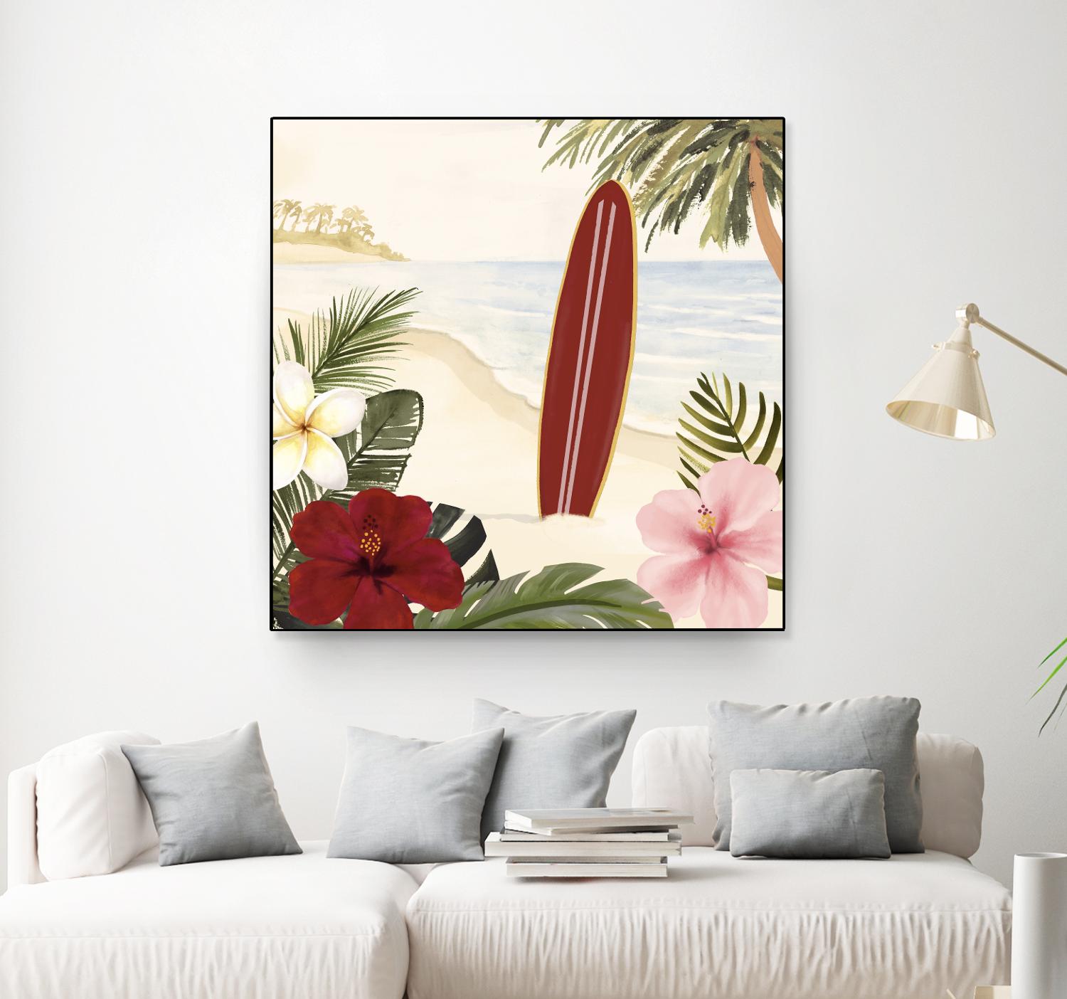 Aloha II by Victoria Borges on GIANT ART - red coastal & tropical abstract