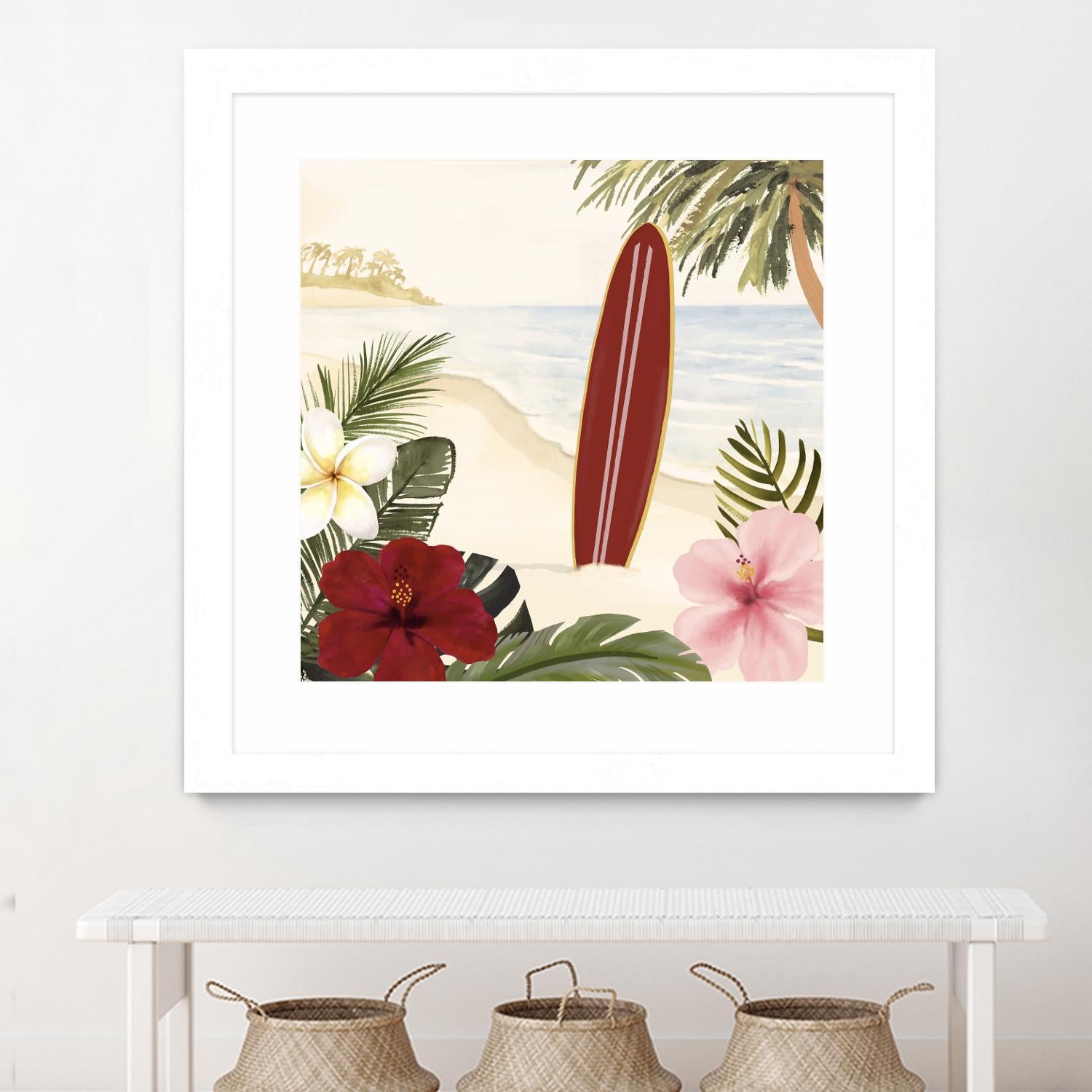 Aloha II by Victoria Borges on GIANT ART - red coastal & tropical abstract