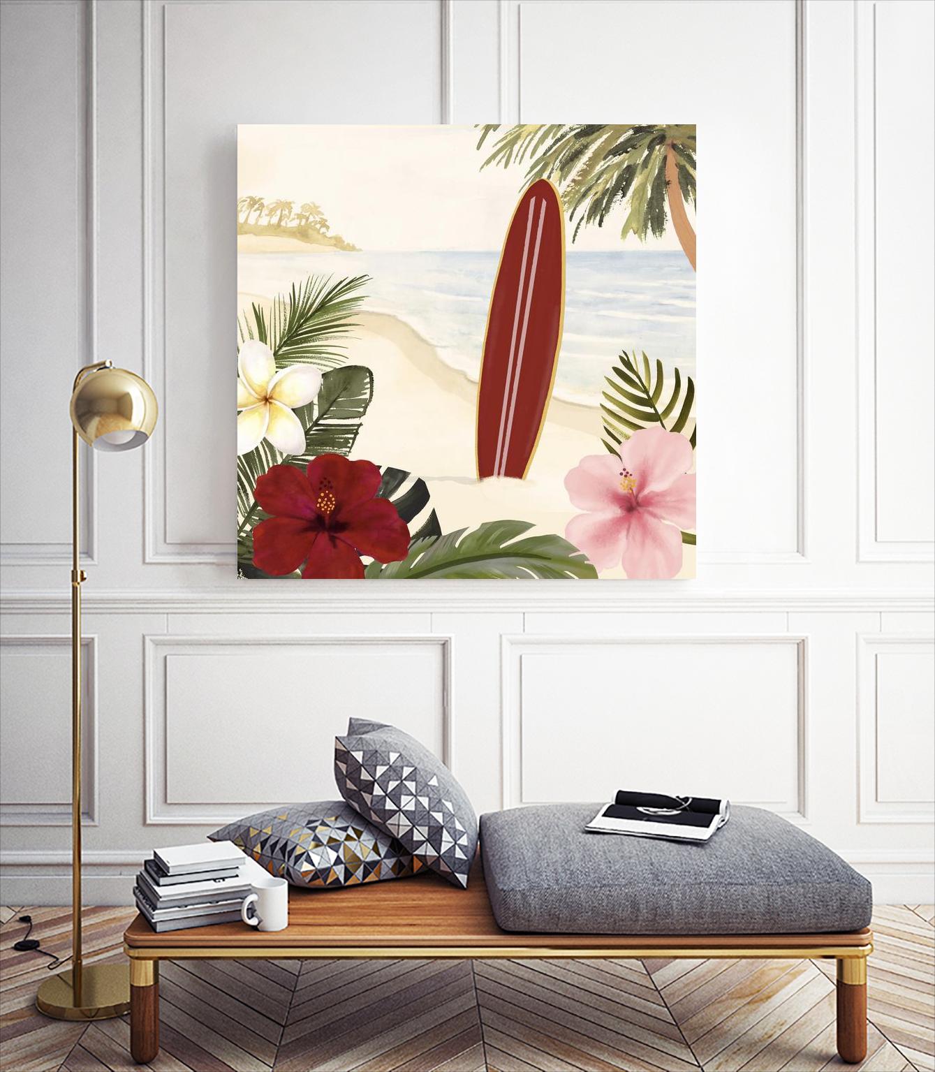 Aloha II by Victoria Borges on GIANT ART - red coastal & tropical abstract