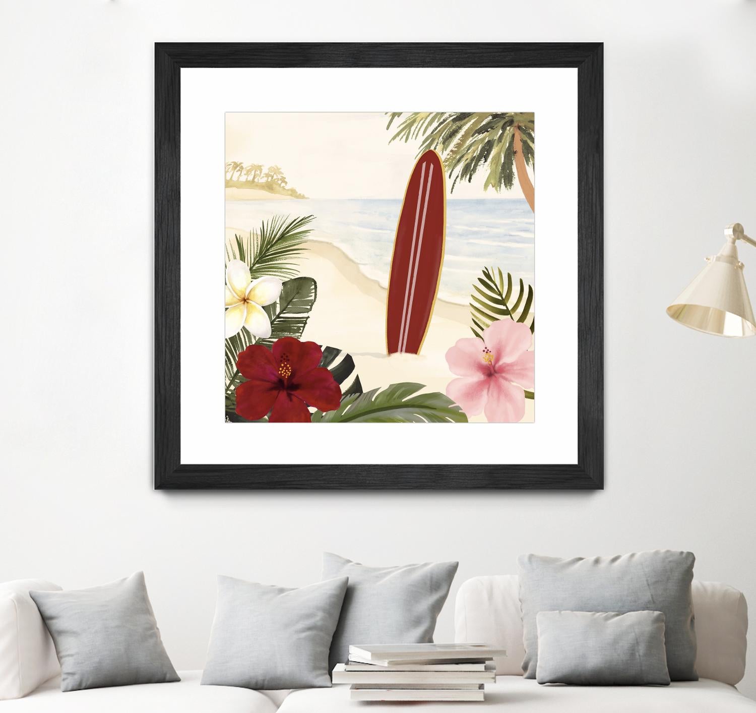 Aloha II by Victoria Borges on GIANT ART - red coastal & tropical abstract
