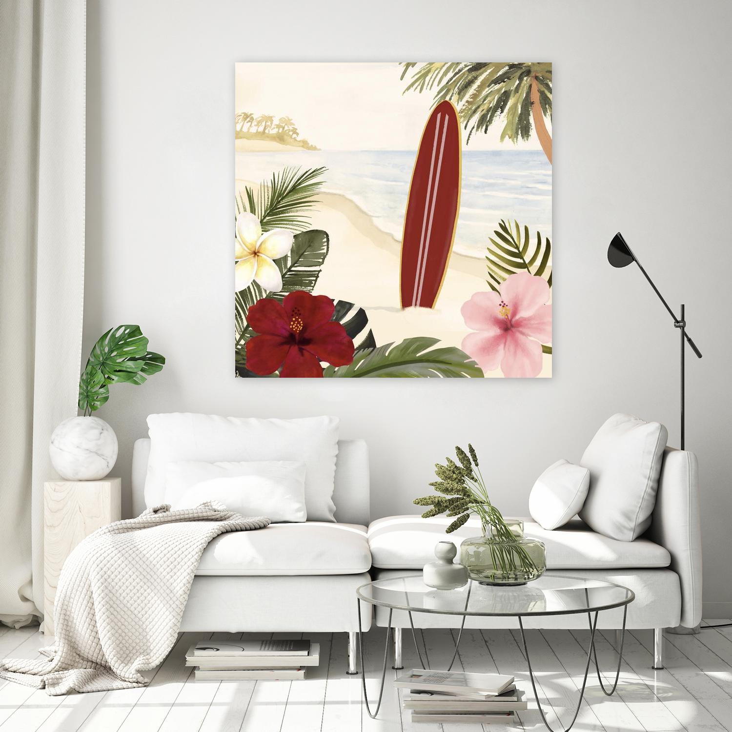 Aloha II by Victoria Borges on GIANT ART - red coastal & tropical abstract