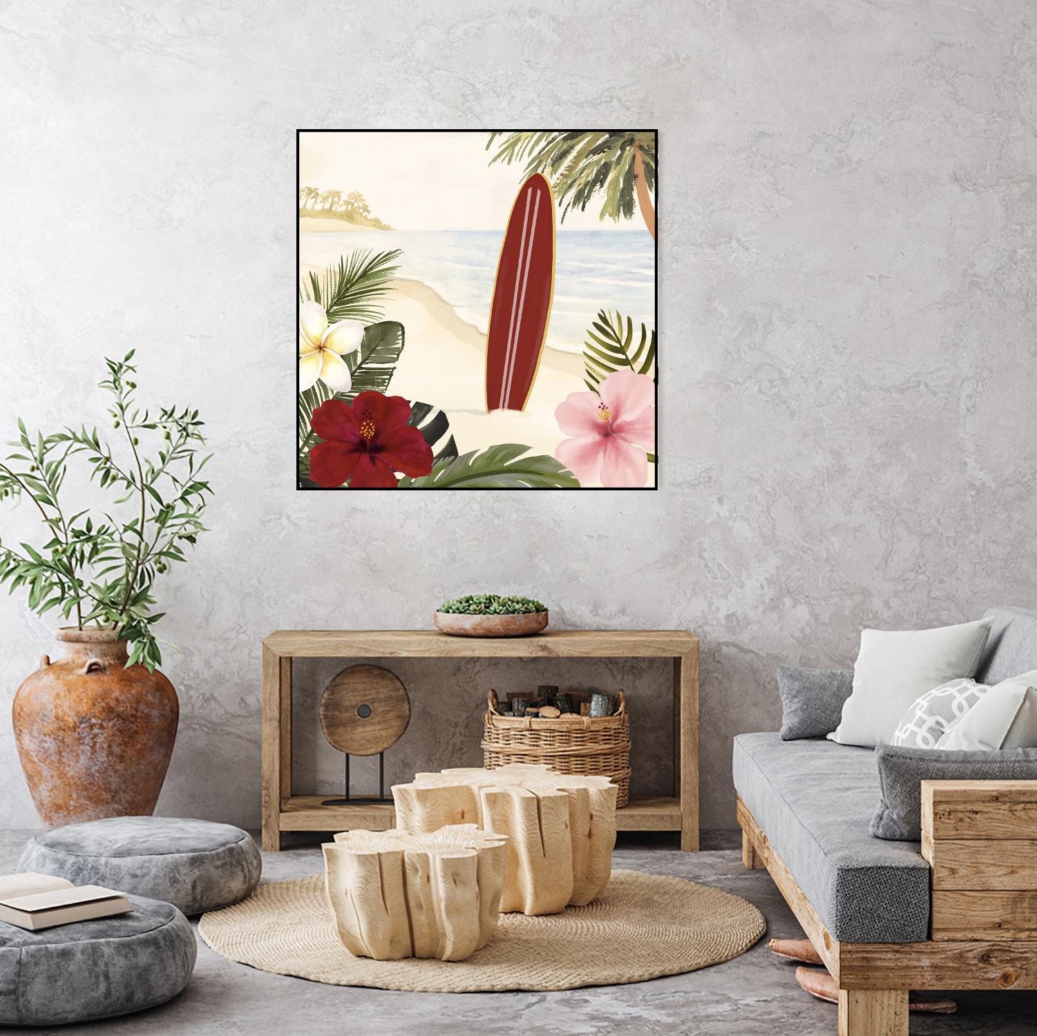 Aloha II by Victoria Borges on GIANT ART - red coastal & tropical abstract