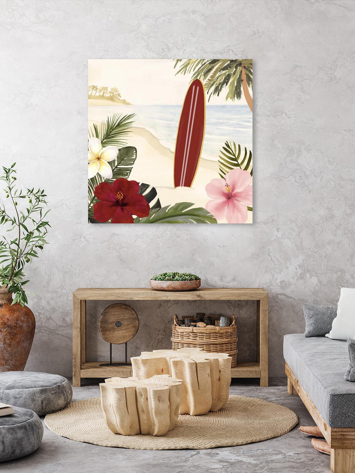 Aloha II by Victoria Borges on GIANT ART - red coastal & tropical abstract