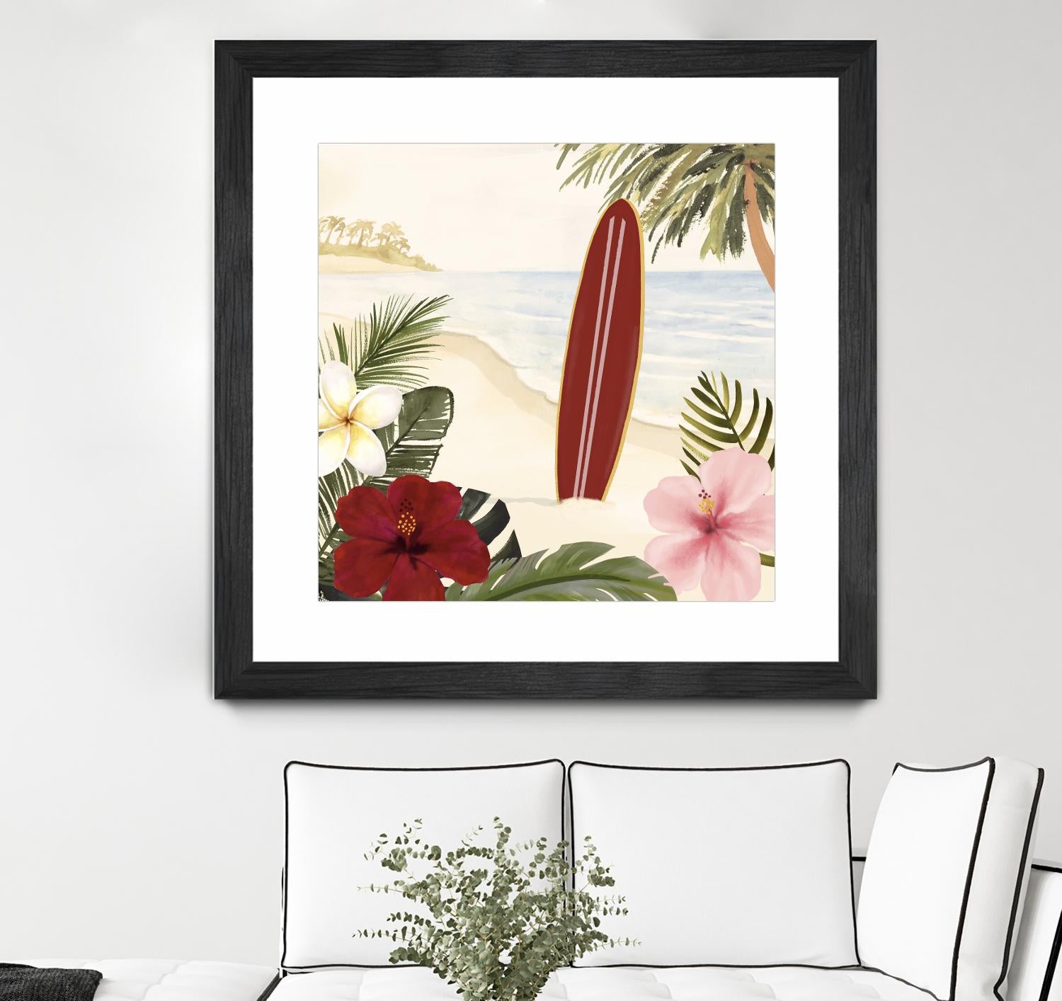 Aloha II by Victoria Borges on GIANT ART - red coastal & tropical abstract