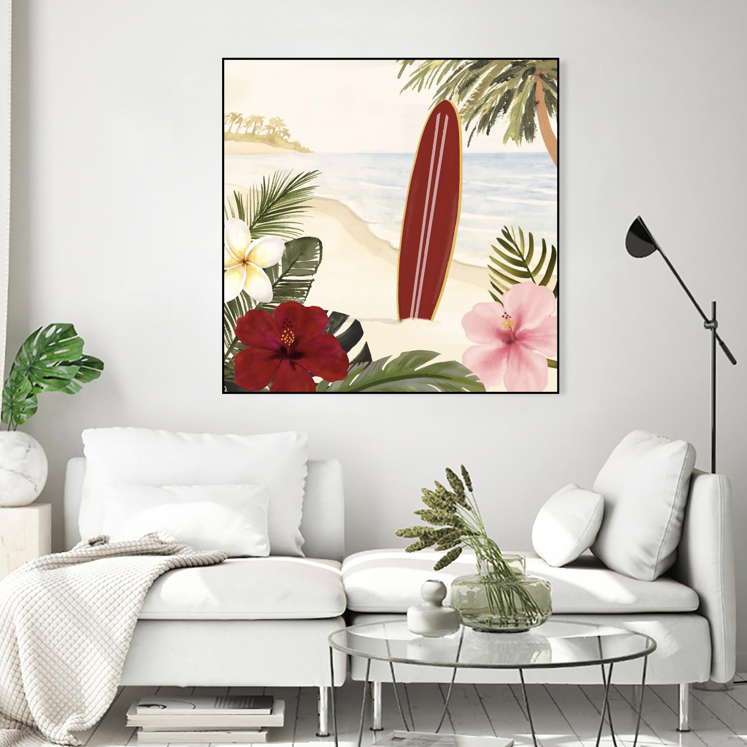Aloha II by Victoria Borges on GIANT ART - red coastal & tropical abstract