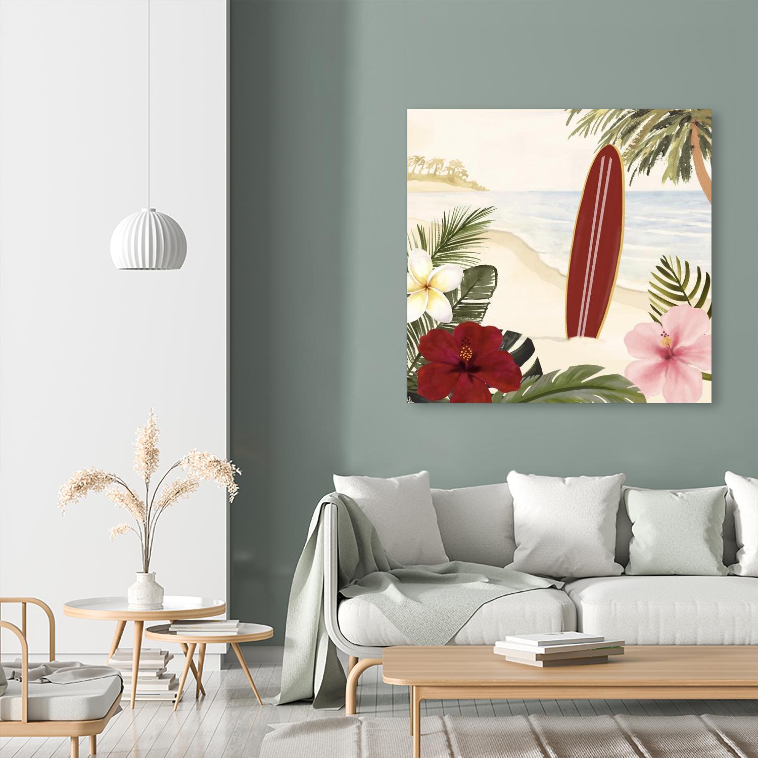 Aloha II by Victoria Borges on GIANT ART - red coastal & tropical abstract