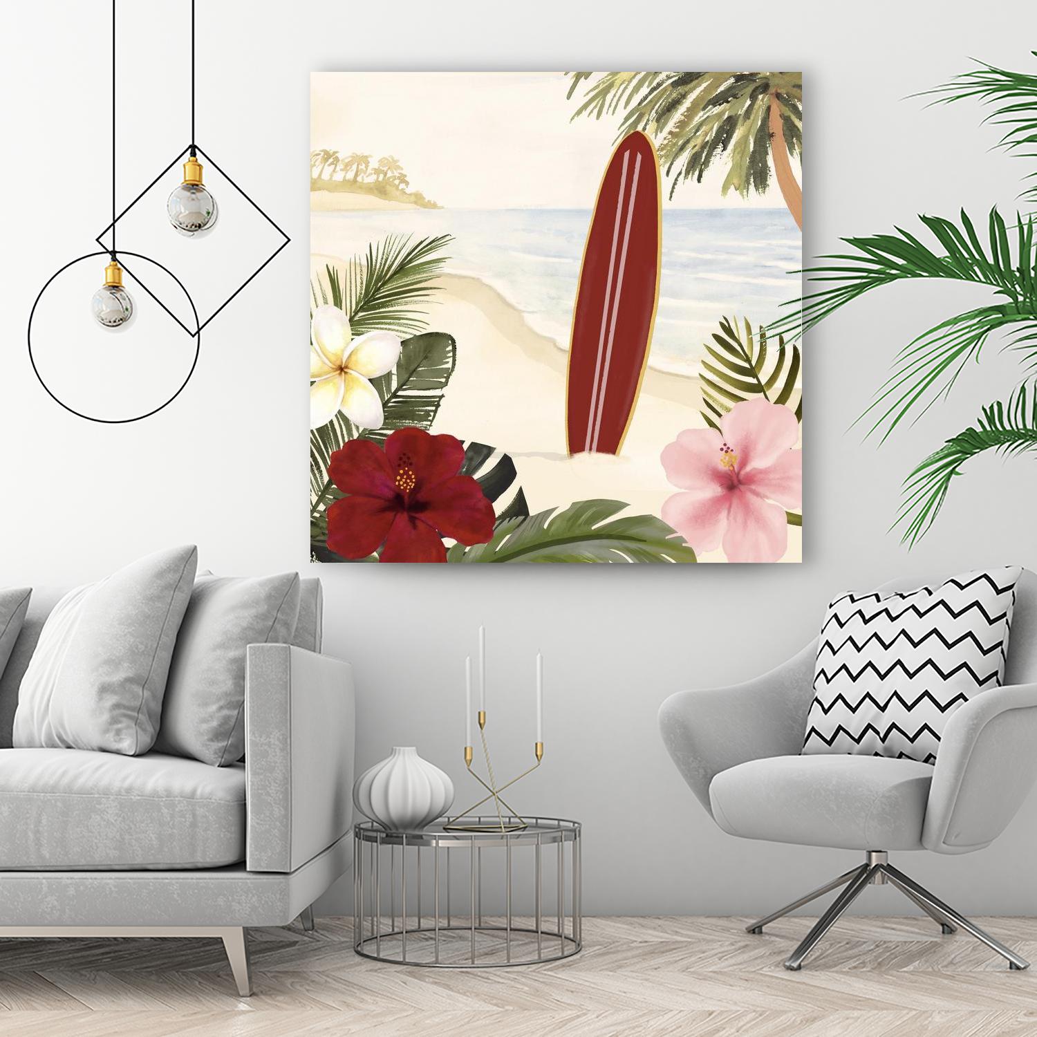 Aloha II by Victoria Borges on GIANT ART - red coastal & tropical abstract