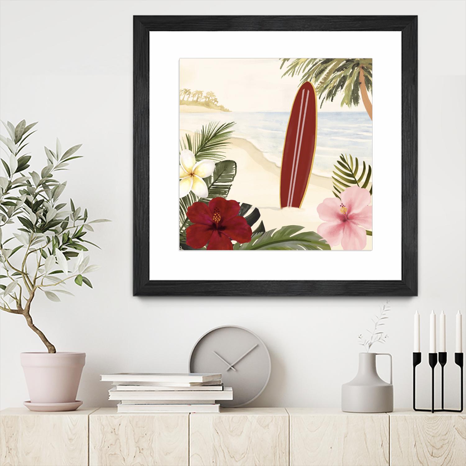 Aloha II by Victoria Borges on GIANT ART - red coastal & tropical abstract