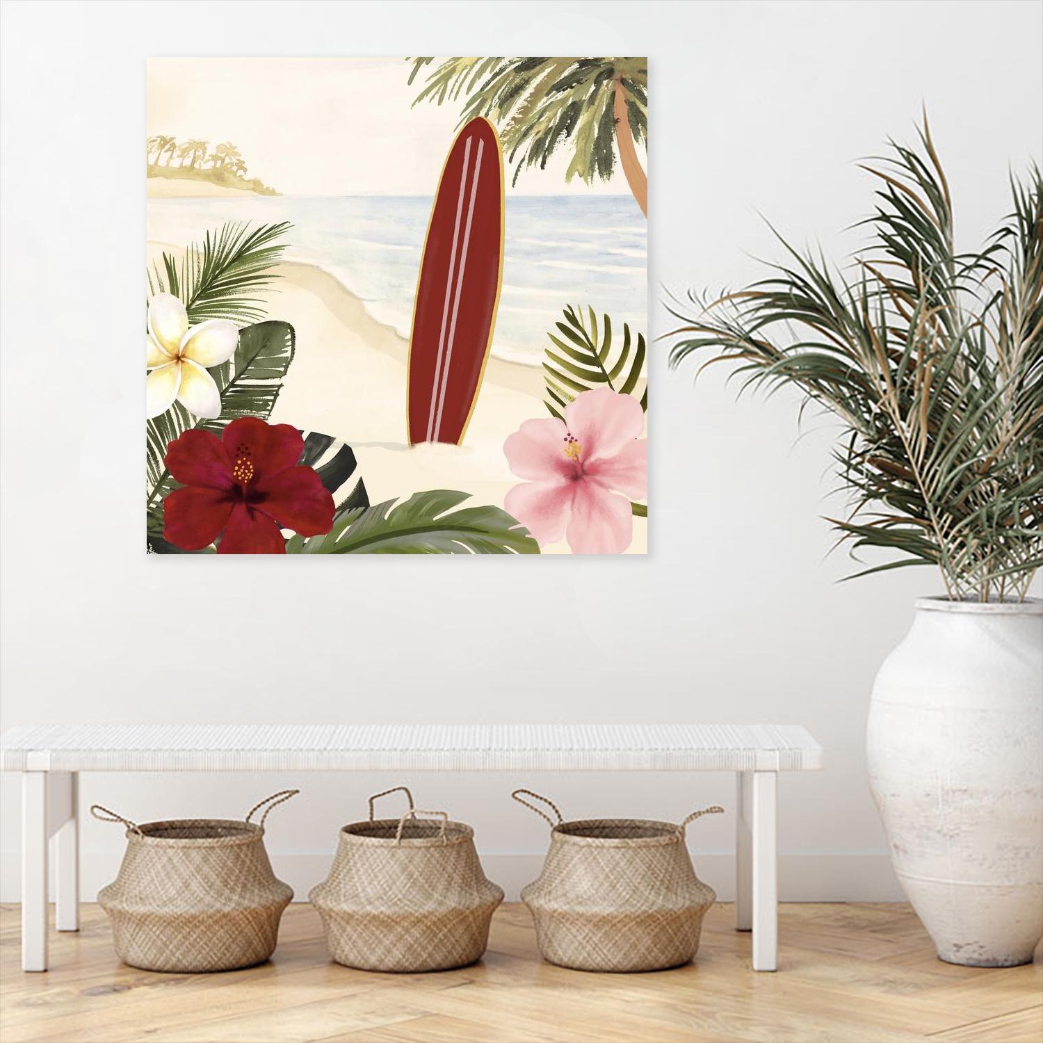 Aloha II by Victoria Borges on GIANT ART - red coastal & tropical abstract