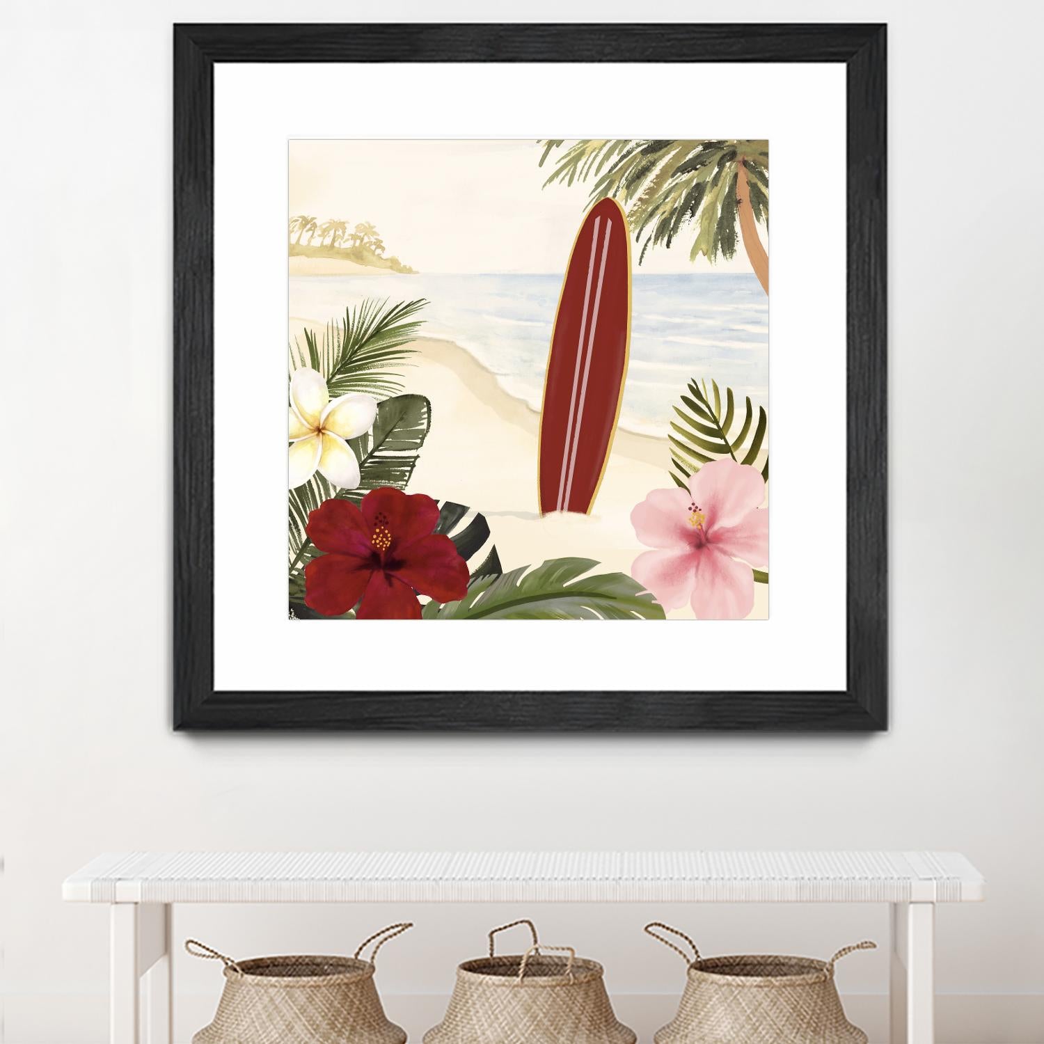 Aloha II by Victoria Borges on GIANT ART - red coastal & tropical abstract