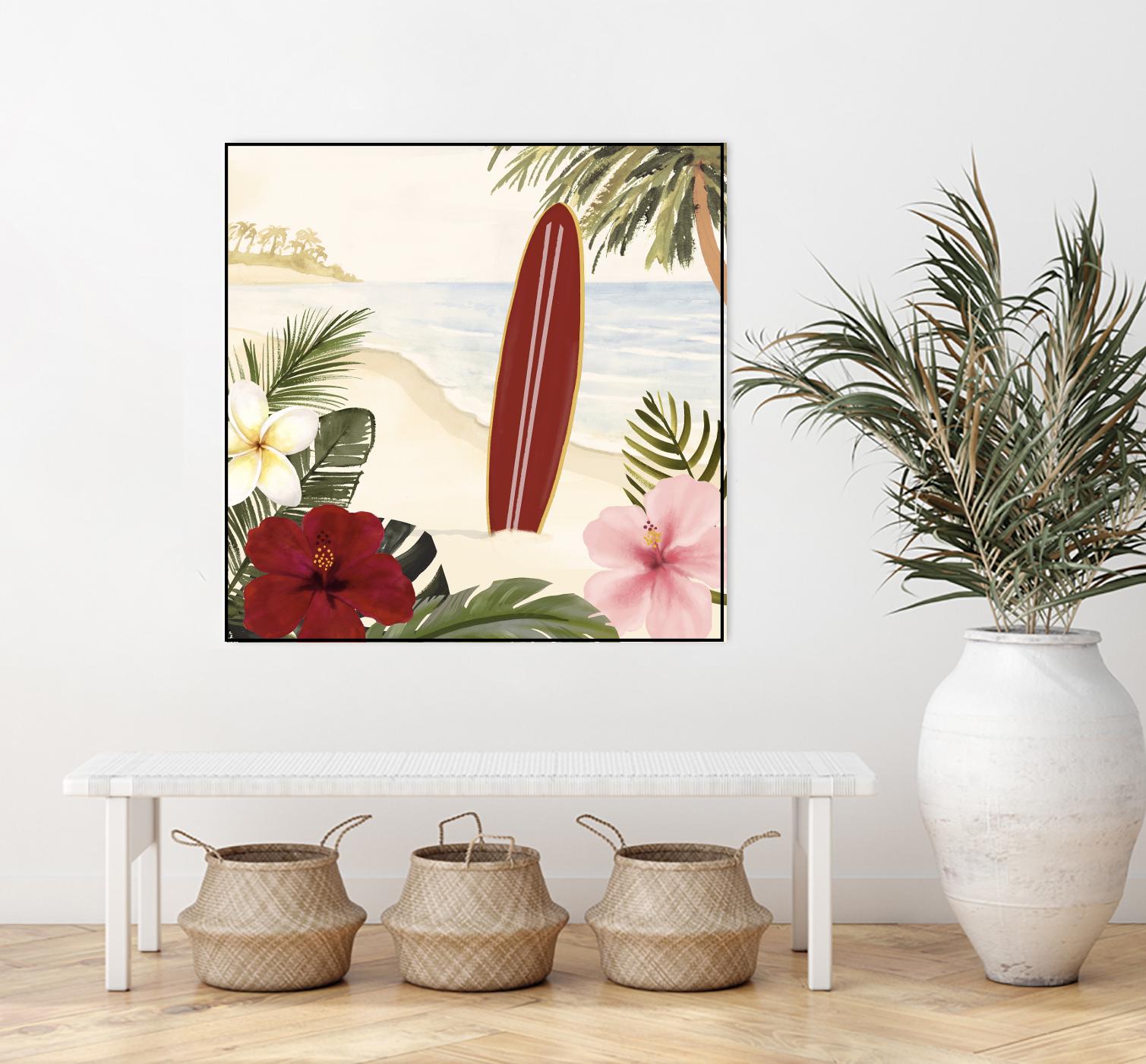 Aloha II by Victoria Borges on GIANT ART - red coastal & tropical abstract