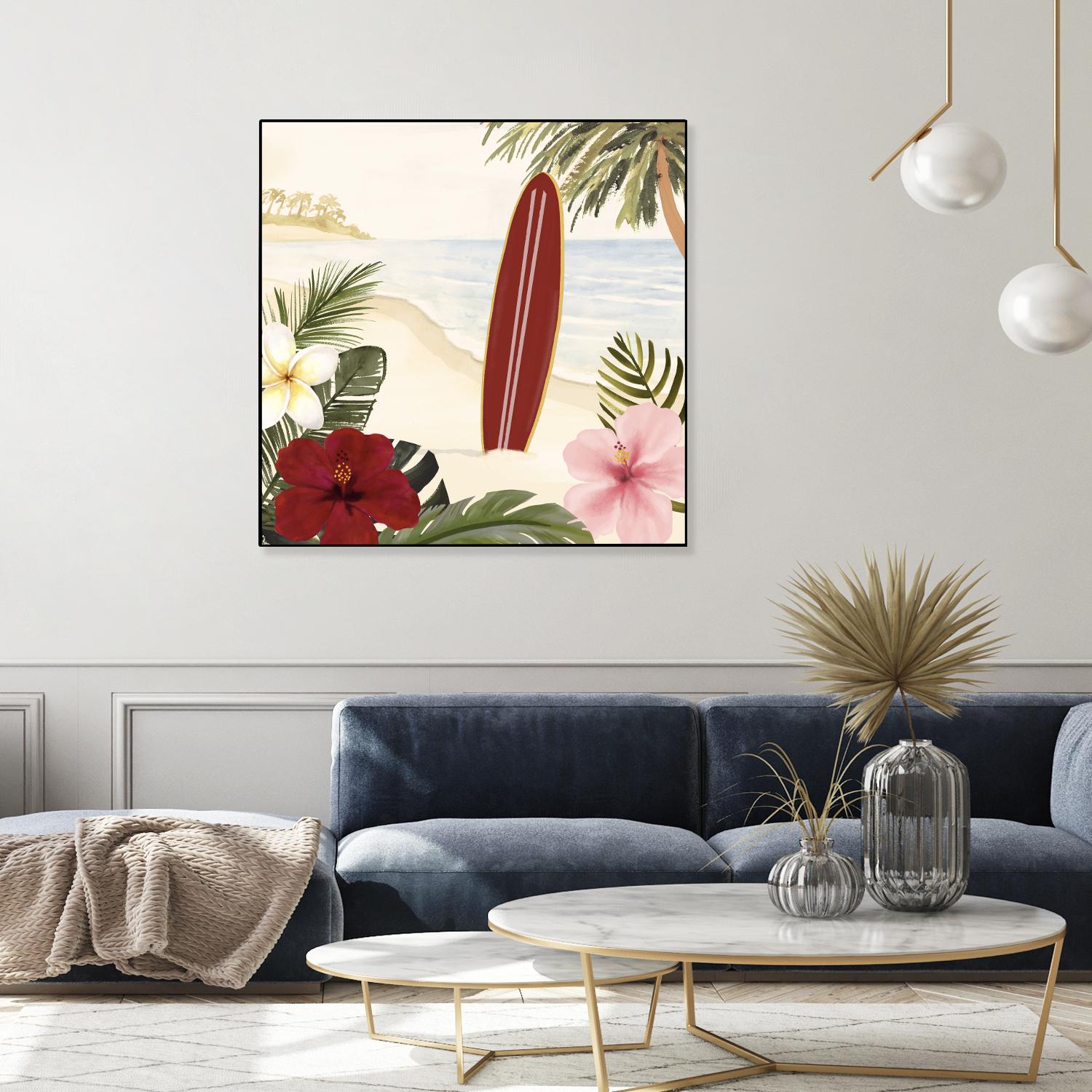 Aloha II by Victoria Borges on GIANT ART - red coastal & tropical abstract