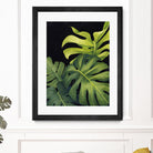 Night Monsteras I by Grace Popp on GIANT ART - green  coastal & tropical abstract