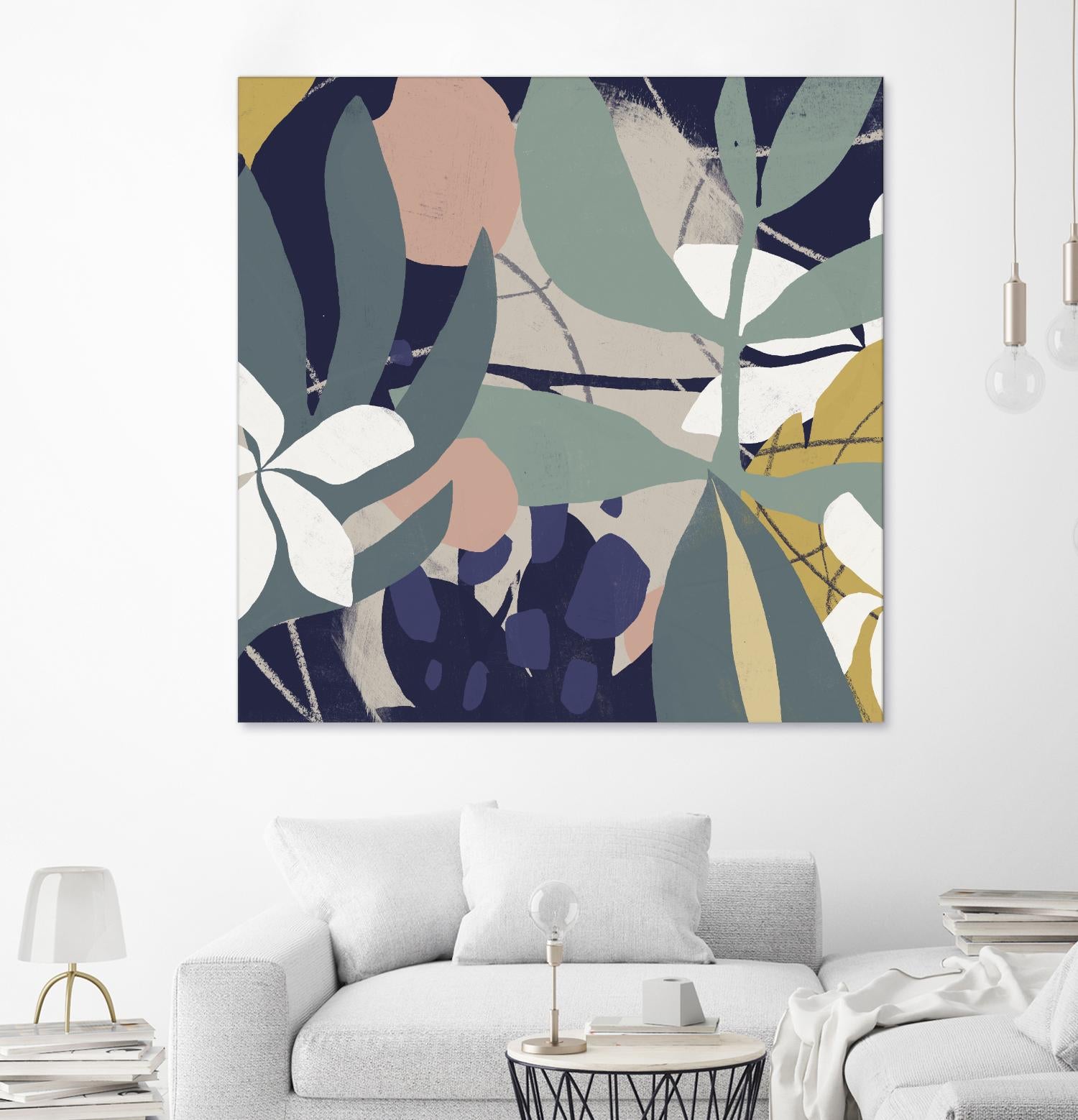 Tropical Attraction I by June Vess on GIANT ART - green coastal & tropical abstract