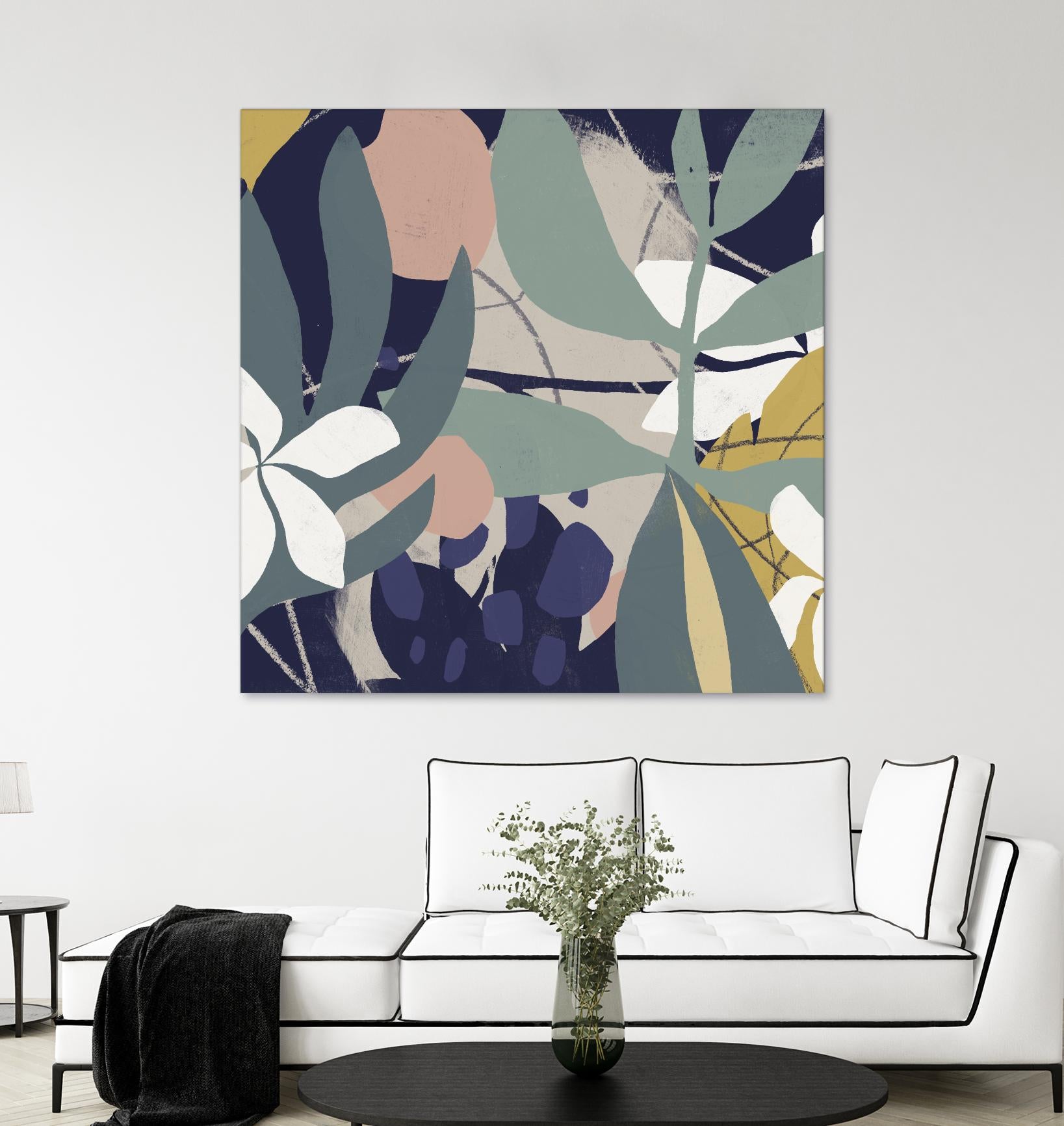 Tropical Attraction I by June Vess on GIANT ART - green coastal & tropical abstract