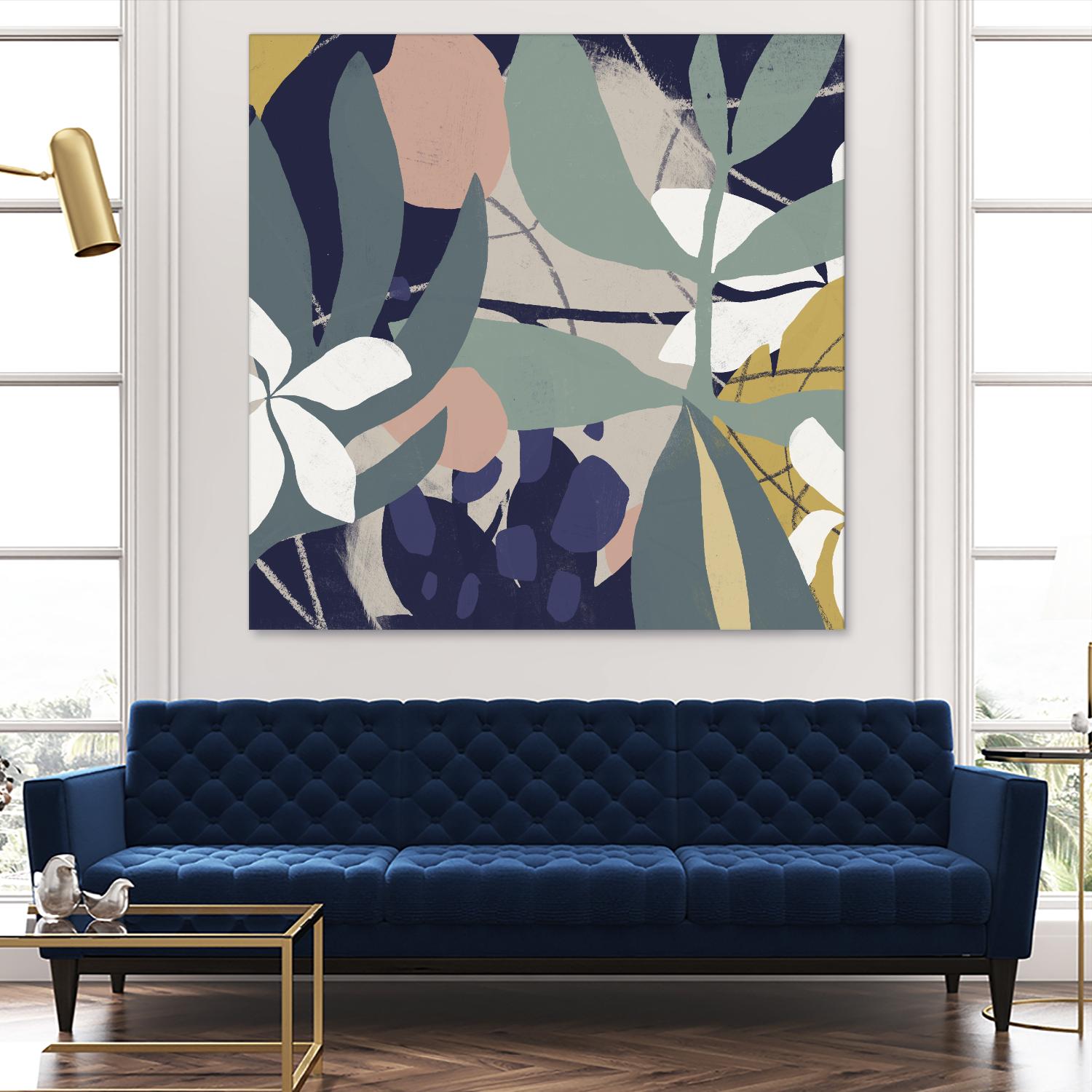 Tropical Attraction I by June Vess on GIANT ART - green coastal & tropical abstract