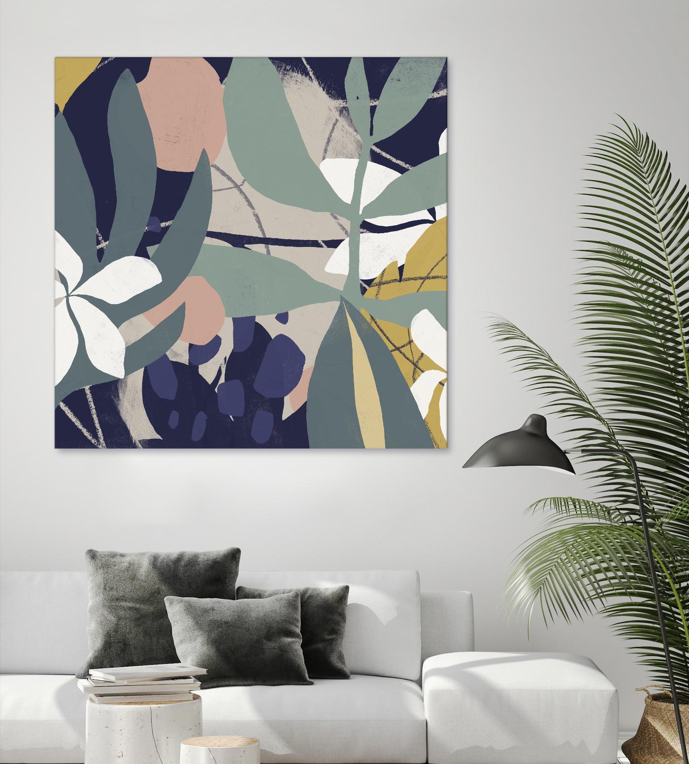 Tropical Attraction I by June Vess on GIANT ART - green coastal & tropical abstract