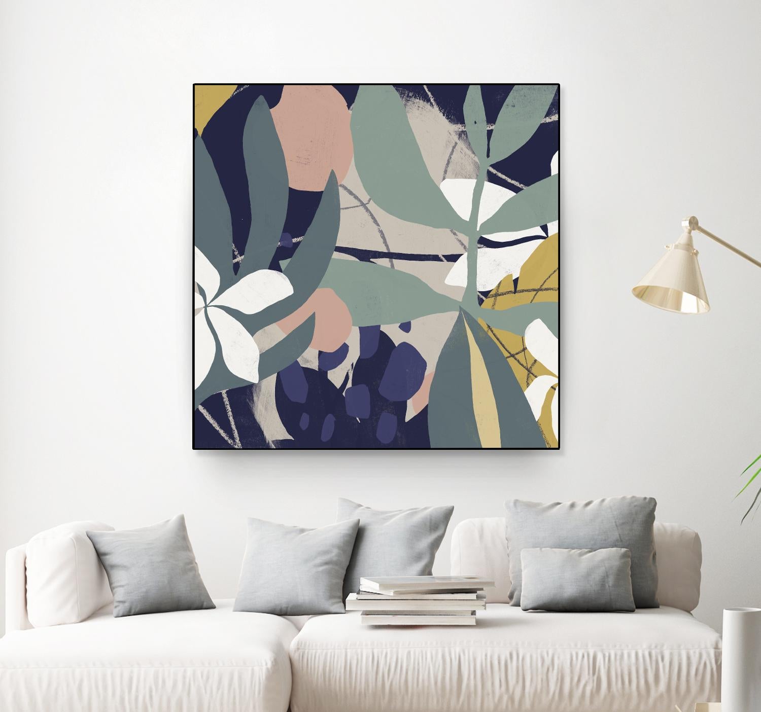 Tropical Attraction I by June Vess on GIANT ART - green coastal & tropical abstract