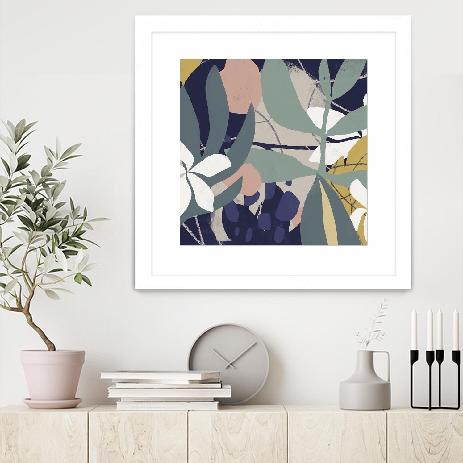 Tropical Attraction I by June Vess on GIANT ART - green coastal & tropical abstract