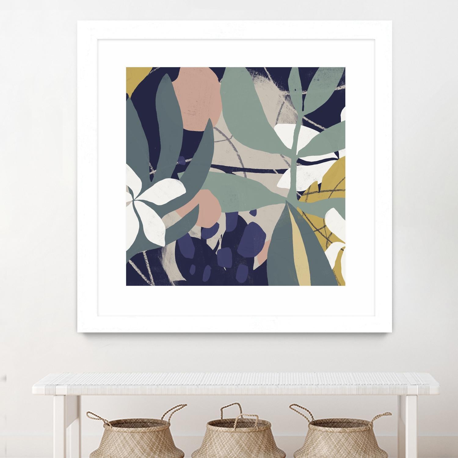 Tropical Attraction I by June Vess on GIANT ART - green coastal & tropical abstract