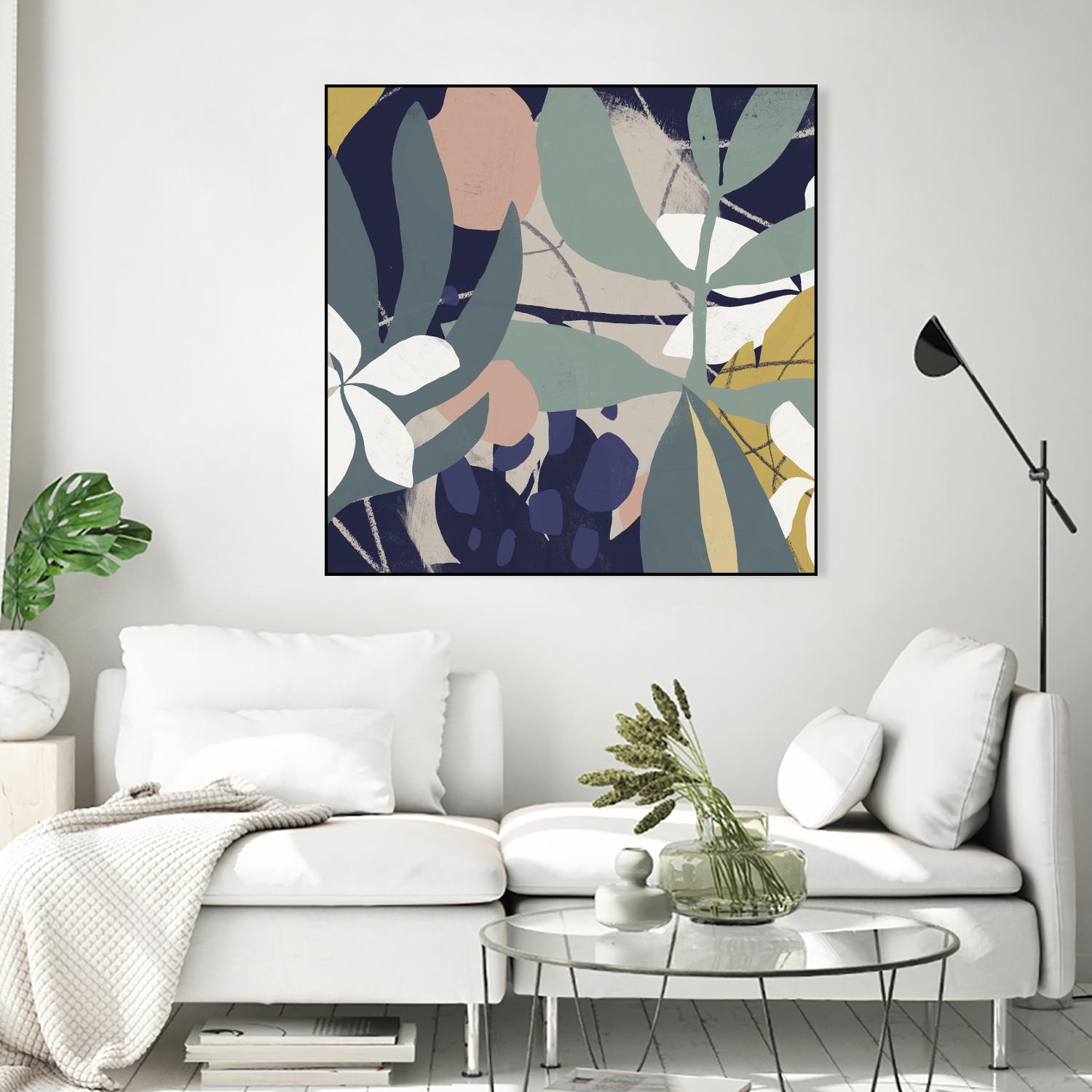 Tropical Attraction I by June Vess on GIANT ART - green coastal & tropical abstract